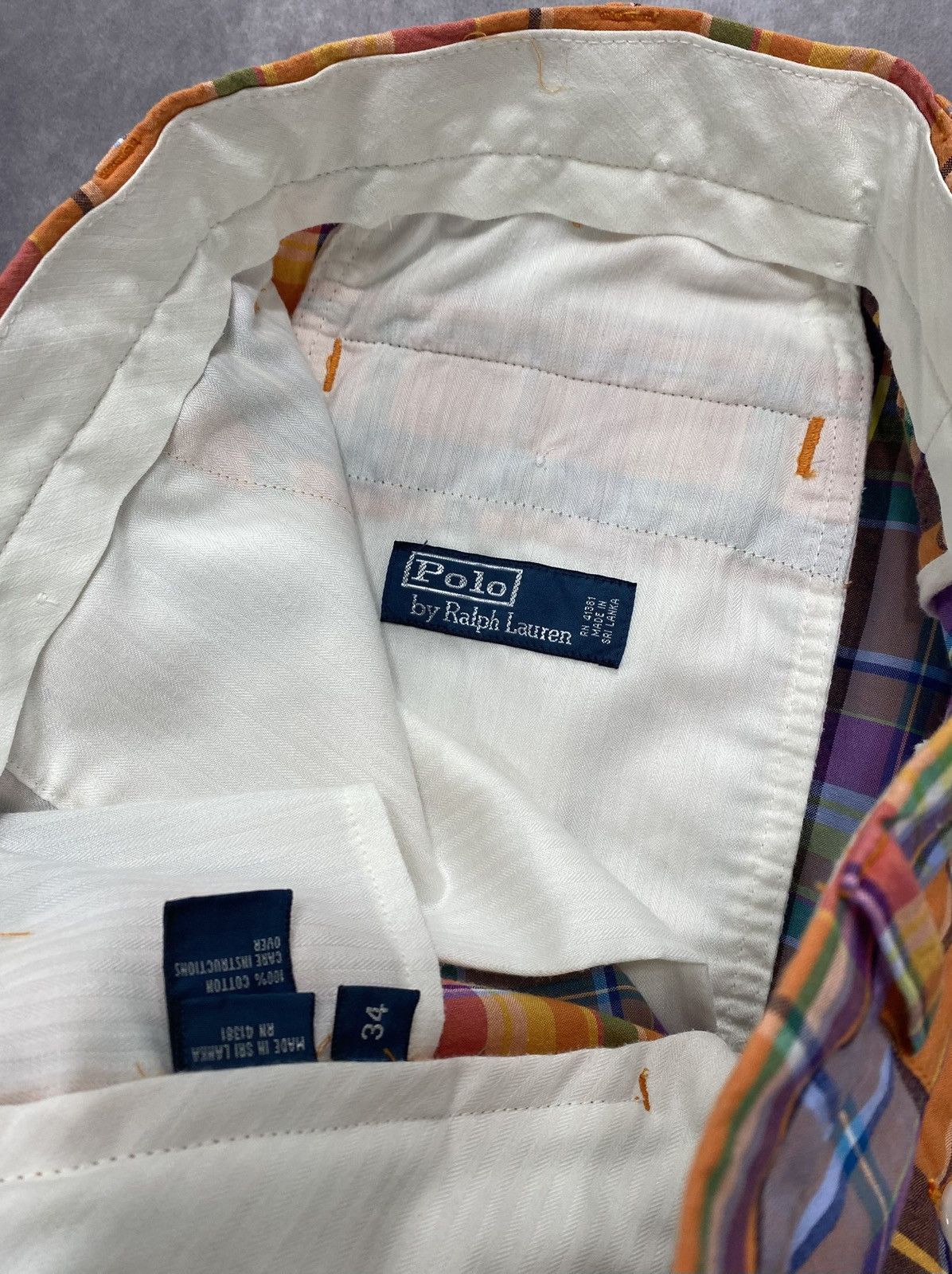 Polo Ralph Lauren 80’s Vintage Polo Ralph Lauren Authentic India Madras Short Size US 34 / EU 50 - 3 Thumbnail