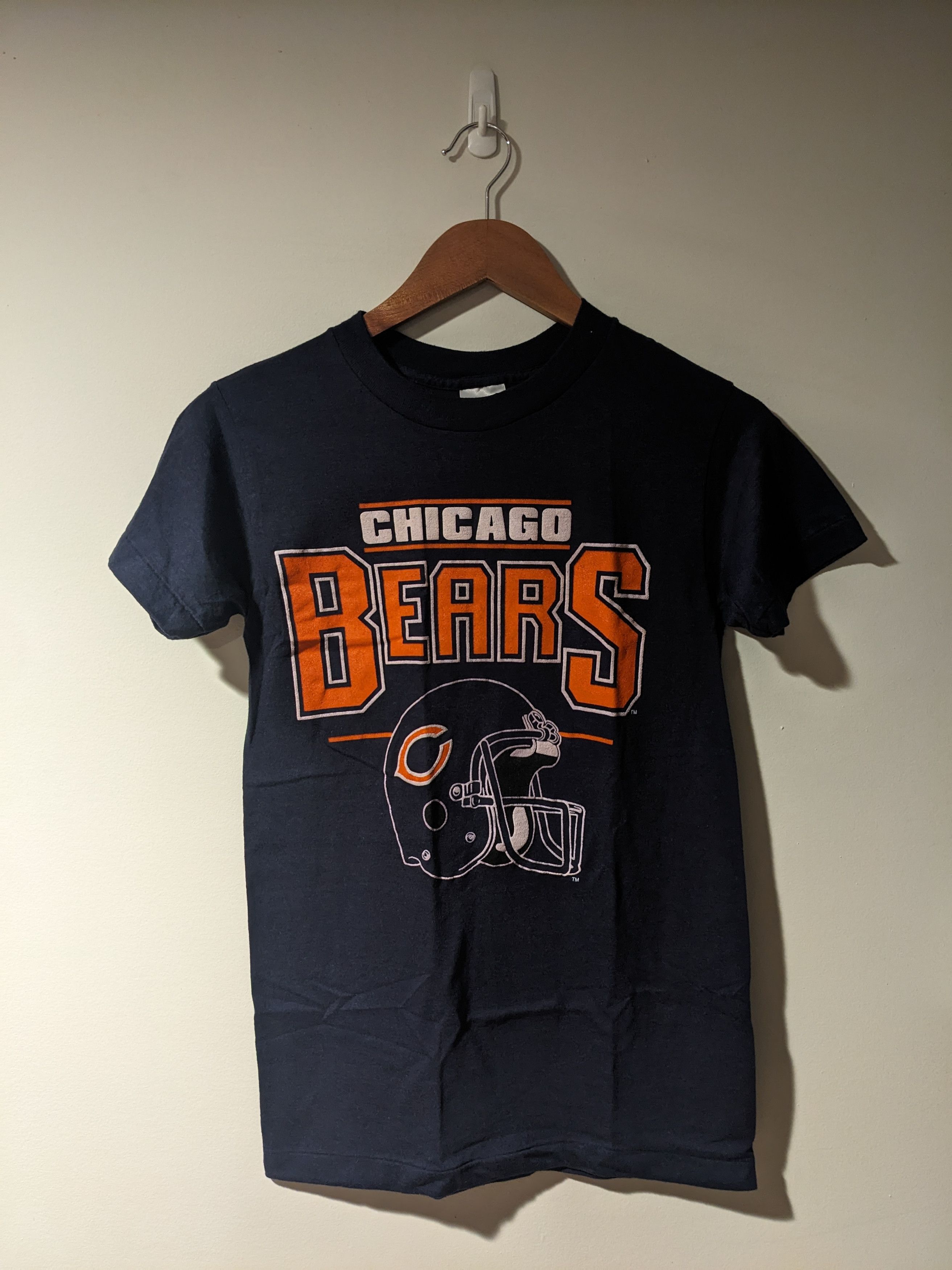 NFL × Vintage Vintage 80s Chicago Bears NFL Football Blue Medium T-Shirt Size US M / EU 48-50 / 2 - 1 Thumbnail