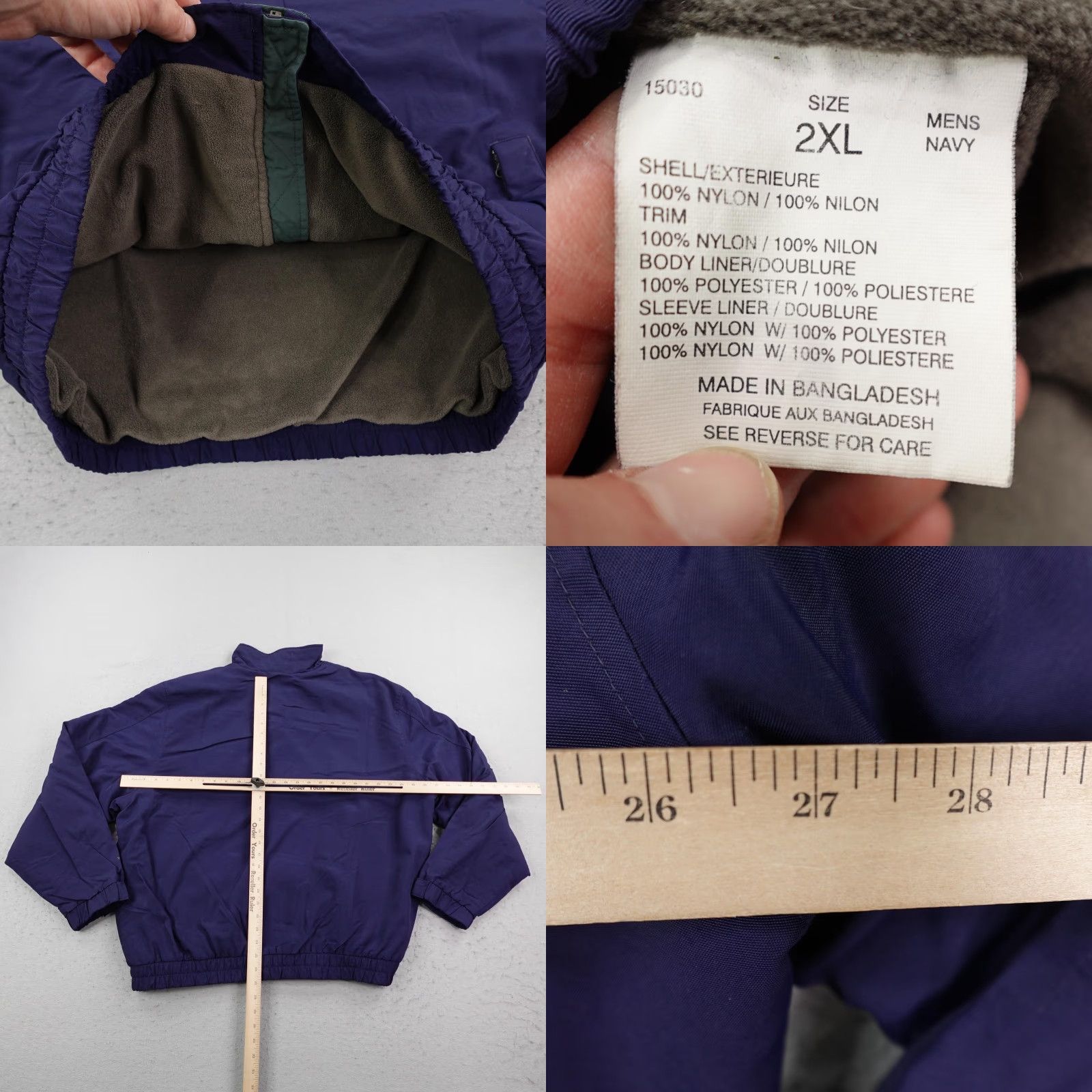 Vintage VINTAGE Woolrich Jacket Men 2XL Navy Blue Windbreaker Coat Full Zip Lined Pockets Zip Front Size US XXL / EU 58 / 5 - 8 Thumbnail