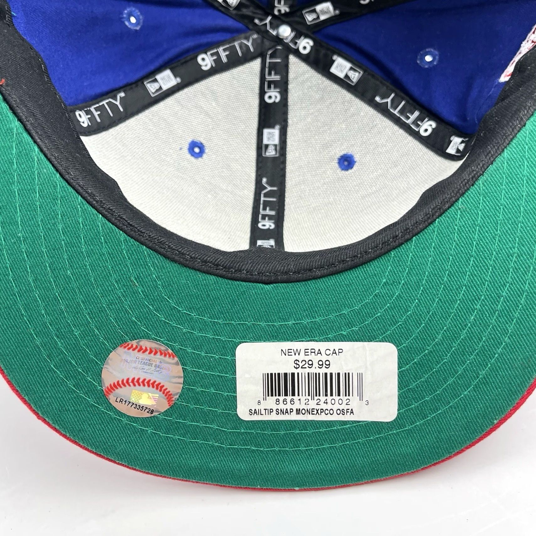New Era VINTAGE Montreal Expos New Era SnapBack Cooperstown Collection MLB Baseball Hat Men Adjustable Blue Cotton Hats Size ONE SIZE - 5 Thumbnail