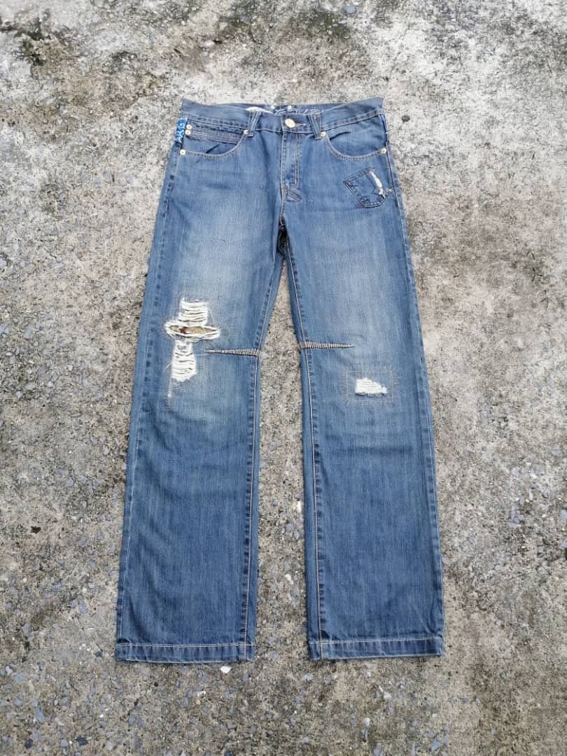 Japanese Brand Osaka Big Train Japan Embroidered Denim Jeans Size US 34 / EU 50 - 5 Thumbnail