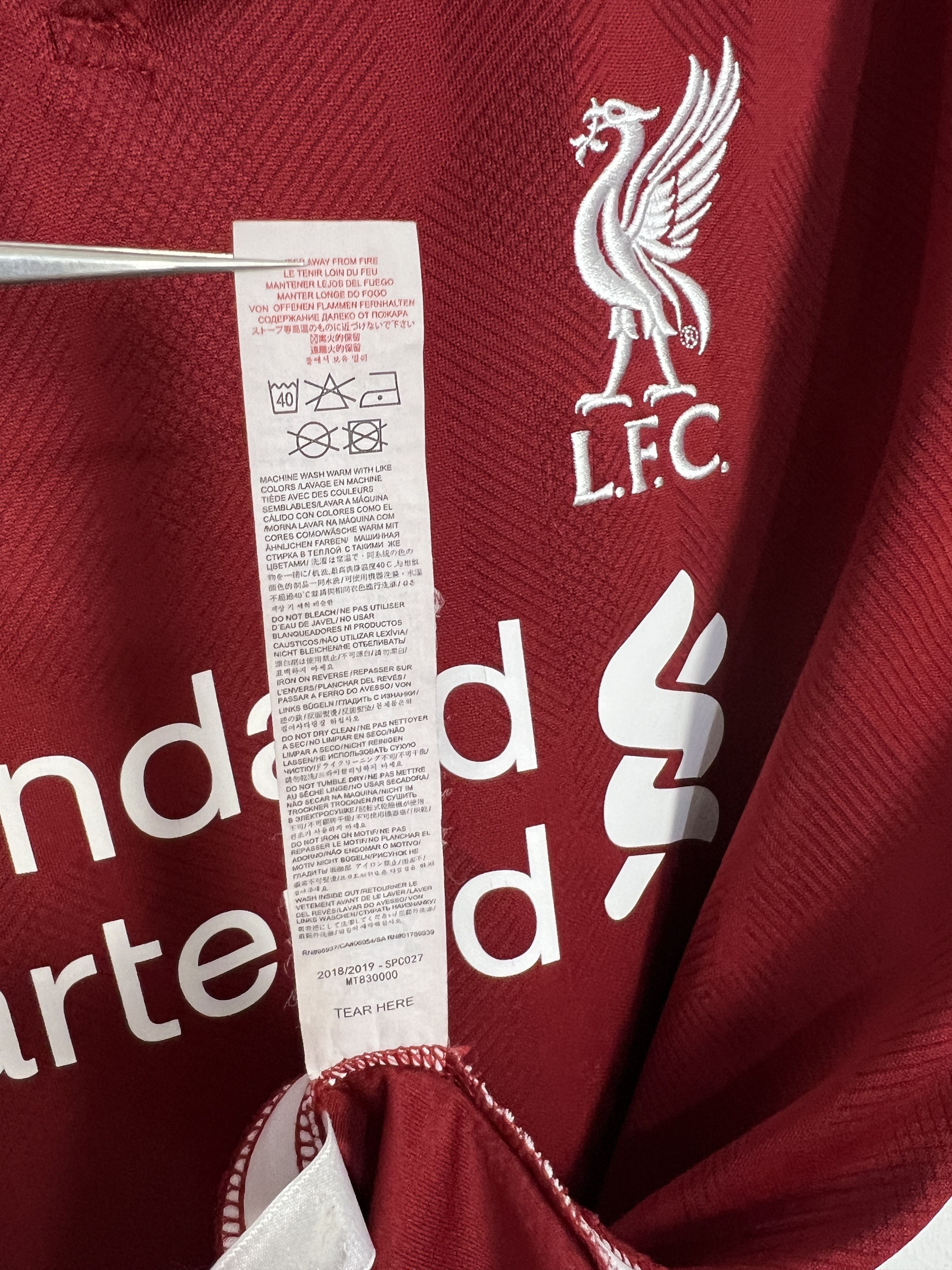 New Balance Liverpool Home football shirt 2018 Soccer #11 Salah Jersey Size US XL / EU 56 / 4 - 13 Thumbnail