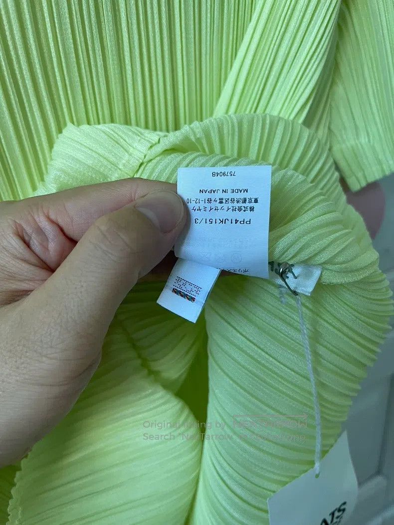 Issey Miyake Issey Miyake Green Short Sleeve Size L / US 10 / IT 46 - 5 Thumbnail