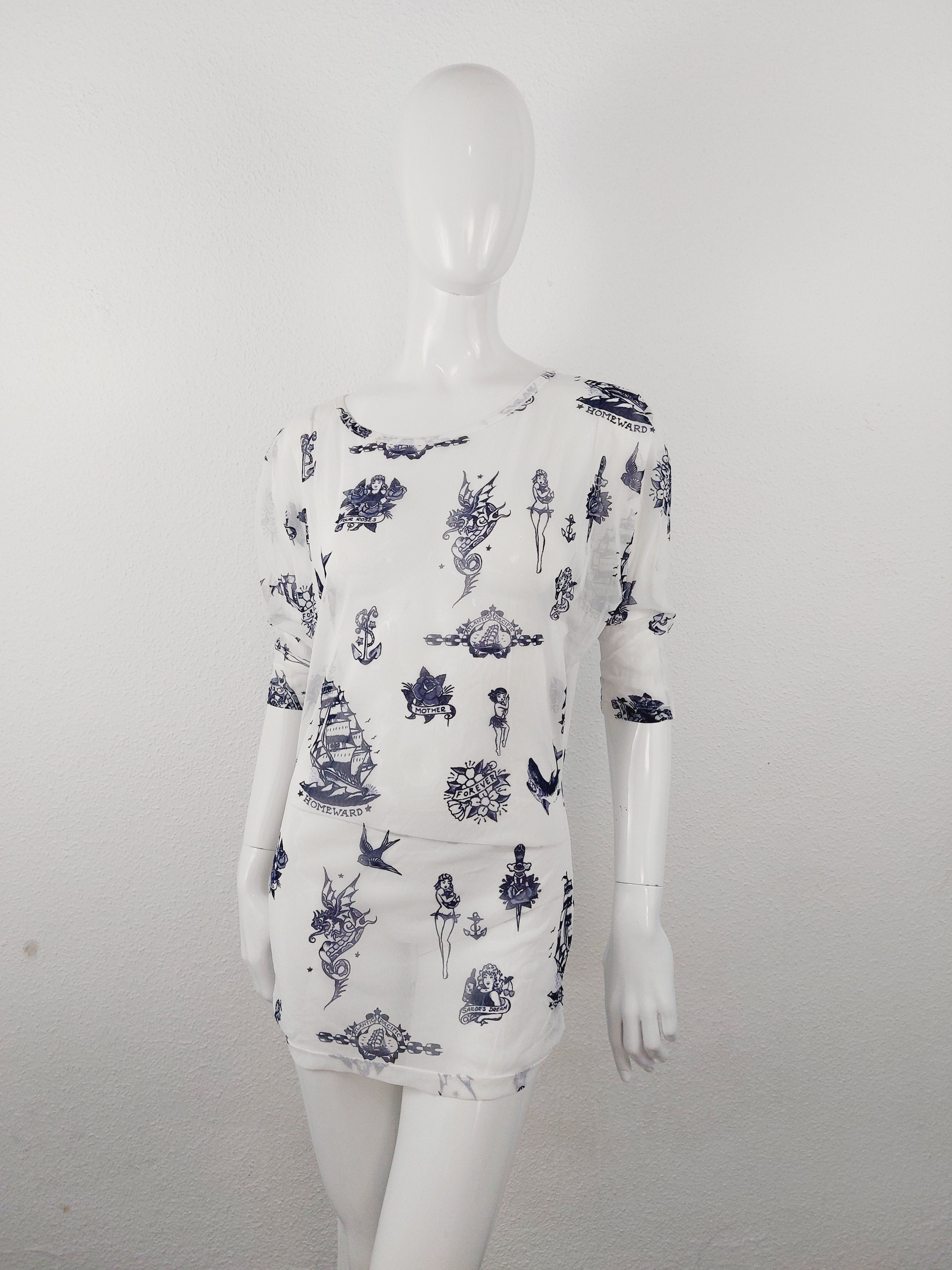 Jean Paul Gaultier Jean Paul Gaultier Pin Up Girl Sailor Marine T-Shirt Top Size US M / EU 48-50 / 2 - 10 Thumbnail
