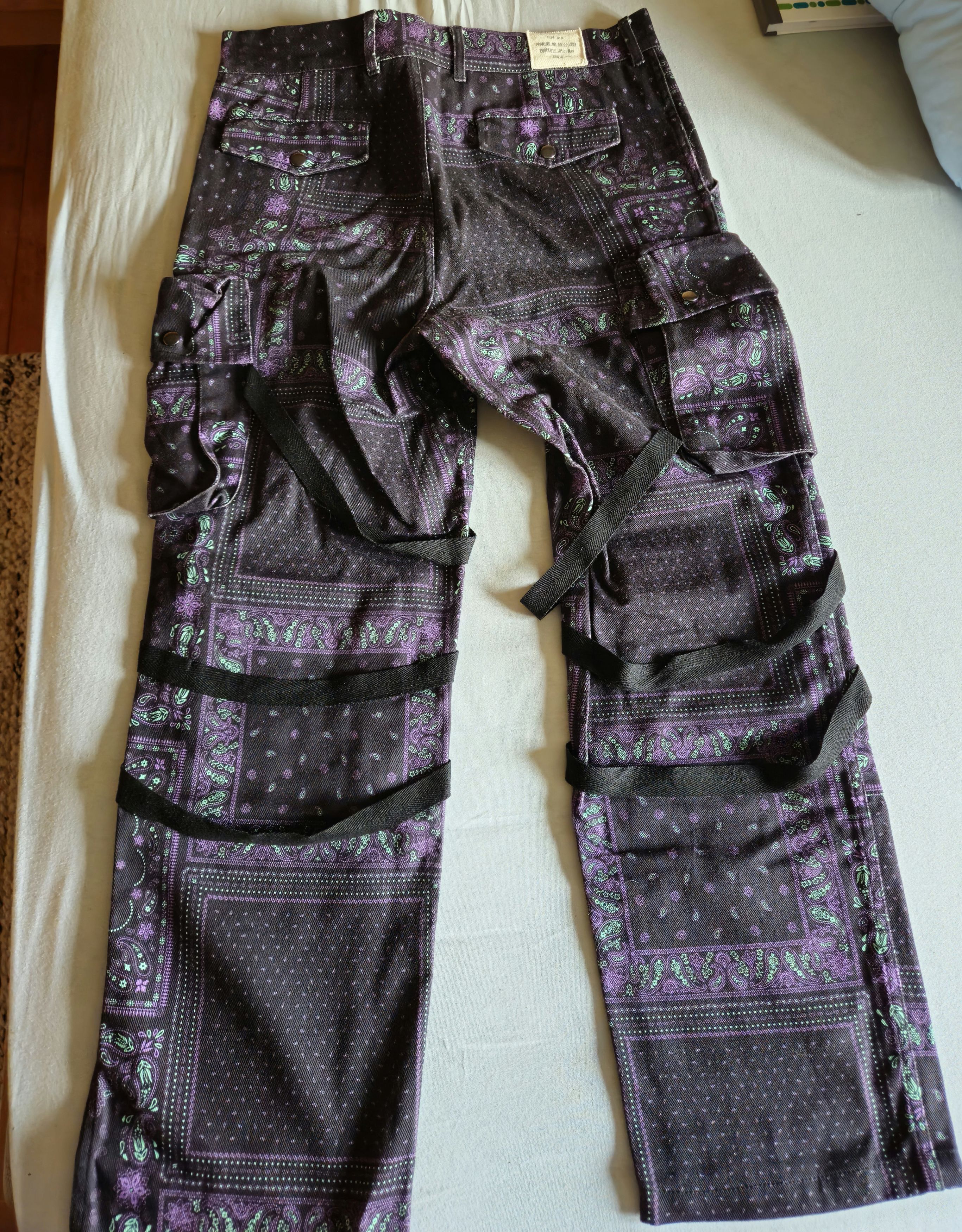 Japanese Brand × NUBIAN × Rogic Rogic Paisley Cargo Pants Bondage Bandana Size US 35 - 2 Thumbnail