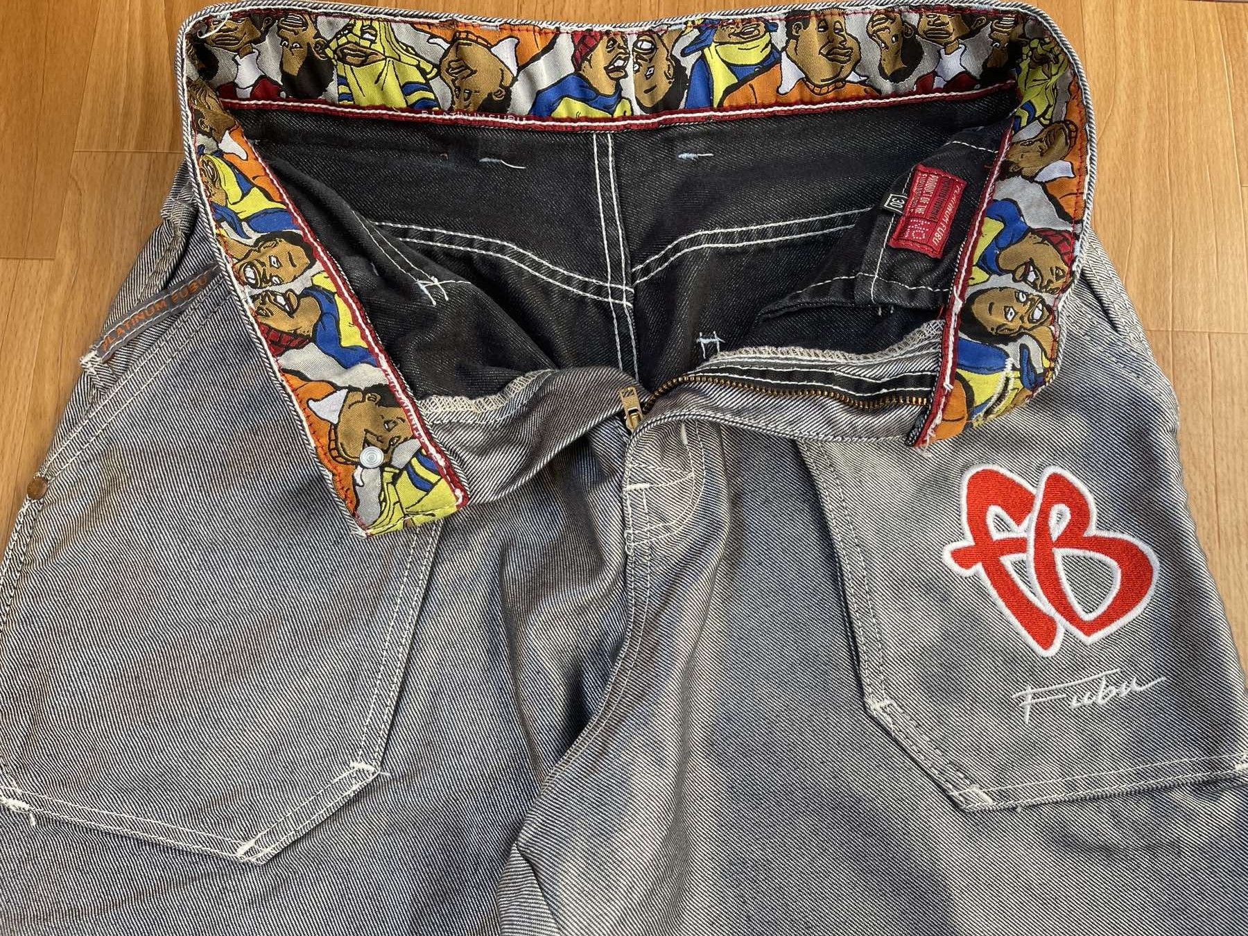 Fubu FUBU jeans shiny vintage baggy silver metallic Fat Albert 30 Size US 30 / EU 46 - 10 Thumbnail