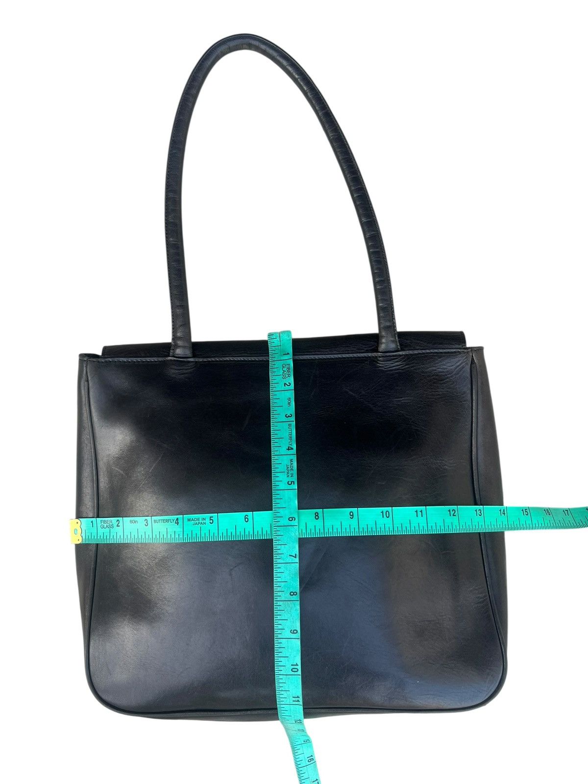 Leather Vintage B. Stuff Japan Patina Black All Leather Bag Size ONE SIZE - 2 Thumbnail