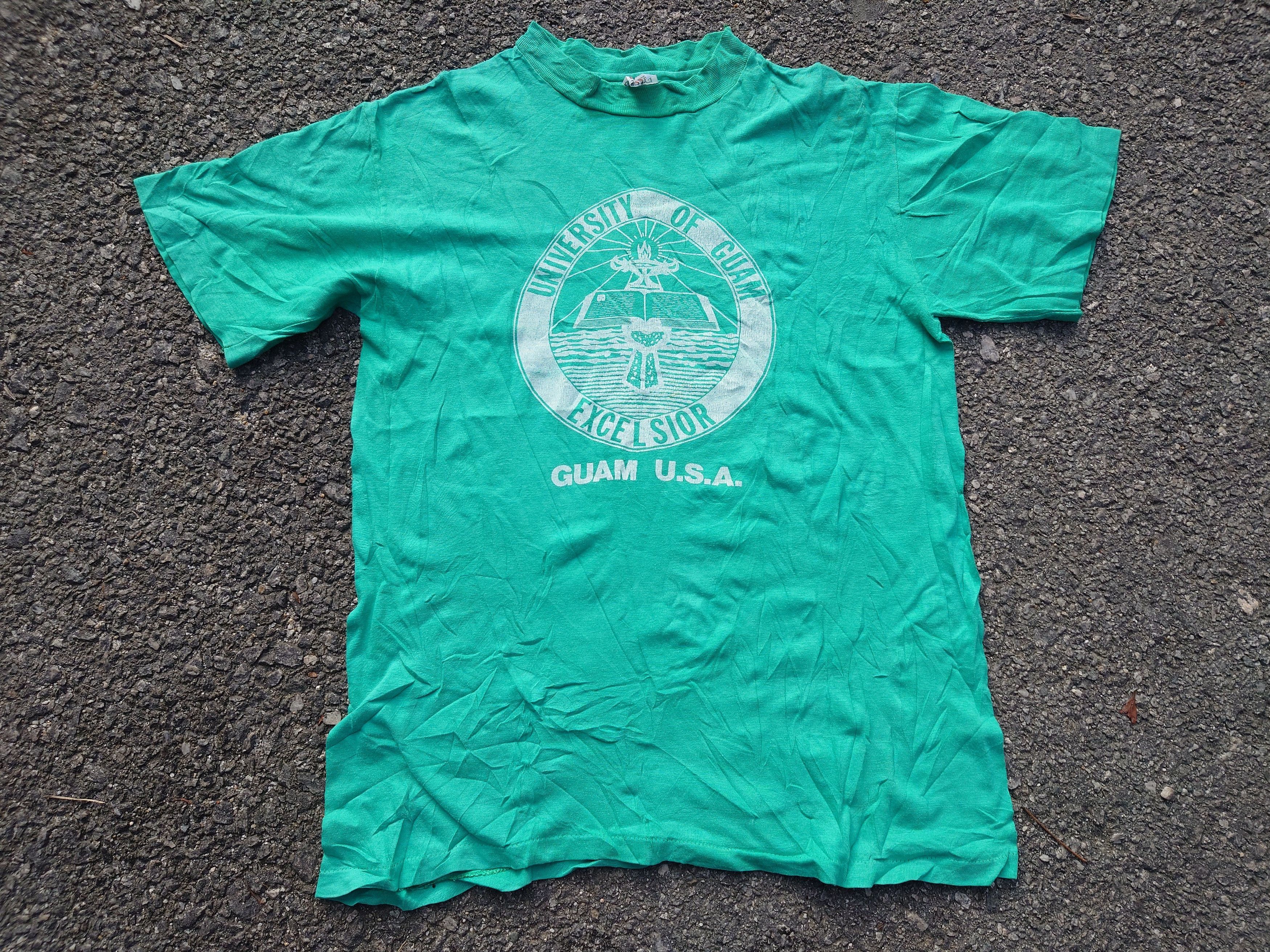 Hanes Vintage 80s University Of Guam USA Hanes Tshirt Size US M / EU 48-50 / 2 - 1 Thumbnail