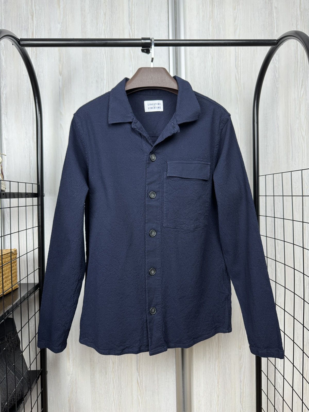 Libertine-Libertine Libertine Libertine navy blue pinnacle ls shirt overshirt Size US L / EU 52-54 / 3 - 1 Thumbnail