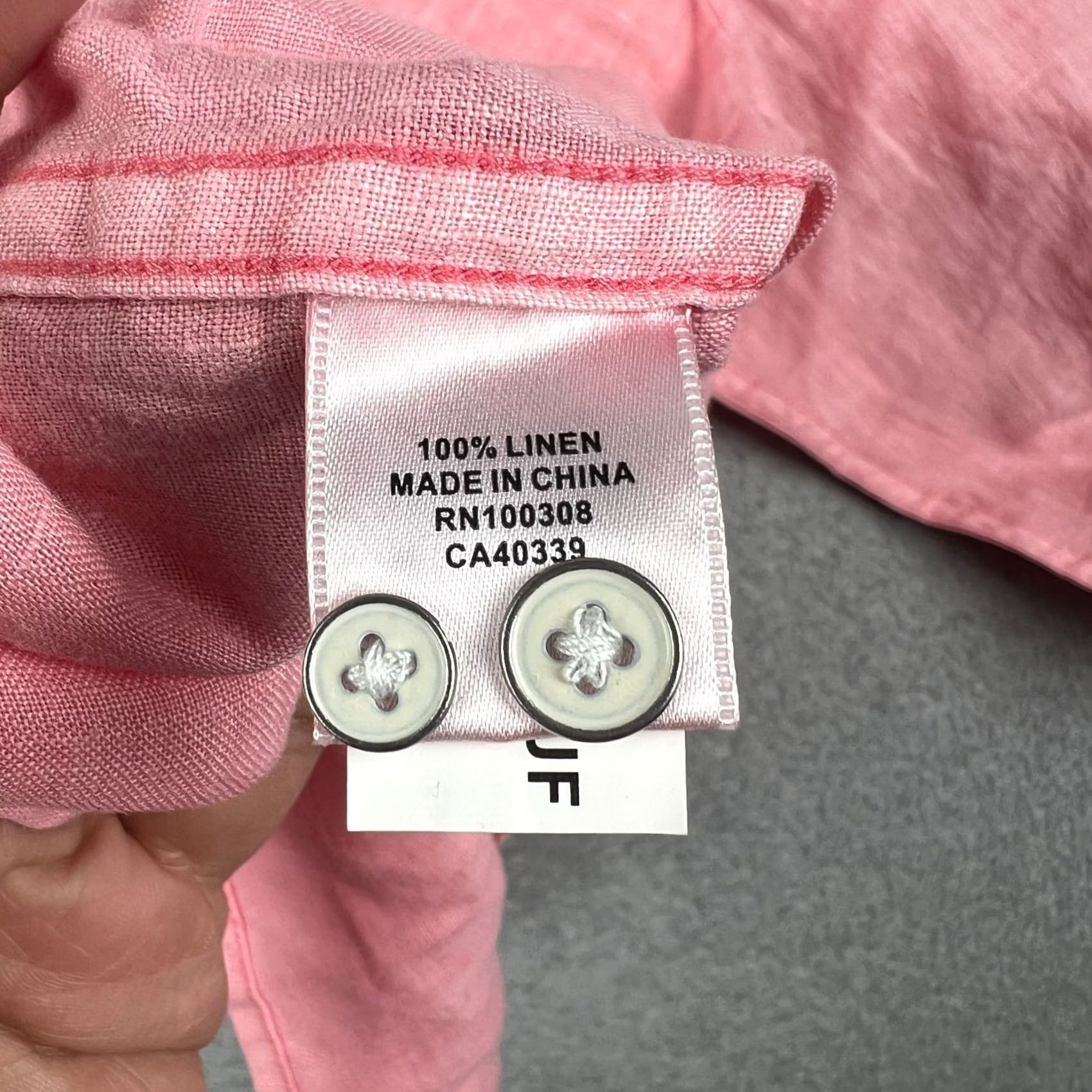 Peter Millar Peter Millar Coastal Mens Large Button Shirt Long Sleeve Light Red Linen Casual Size US L / EU 52-54 / 3 - 4 Thumbnail