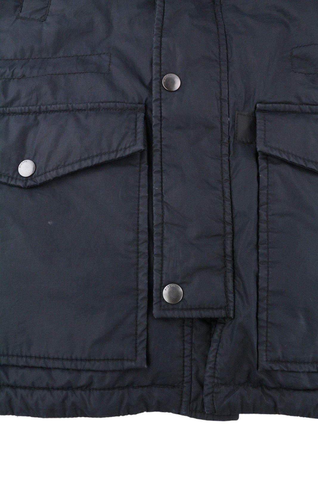 Diesel S Dark Blue Full Zip Hooded Insulated Jacket 86367 Size US S / EU 44-46 / 1 - 9 Thumbnail