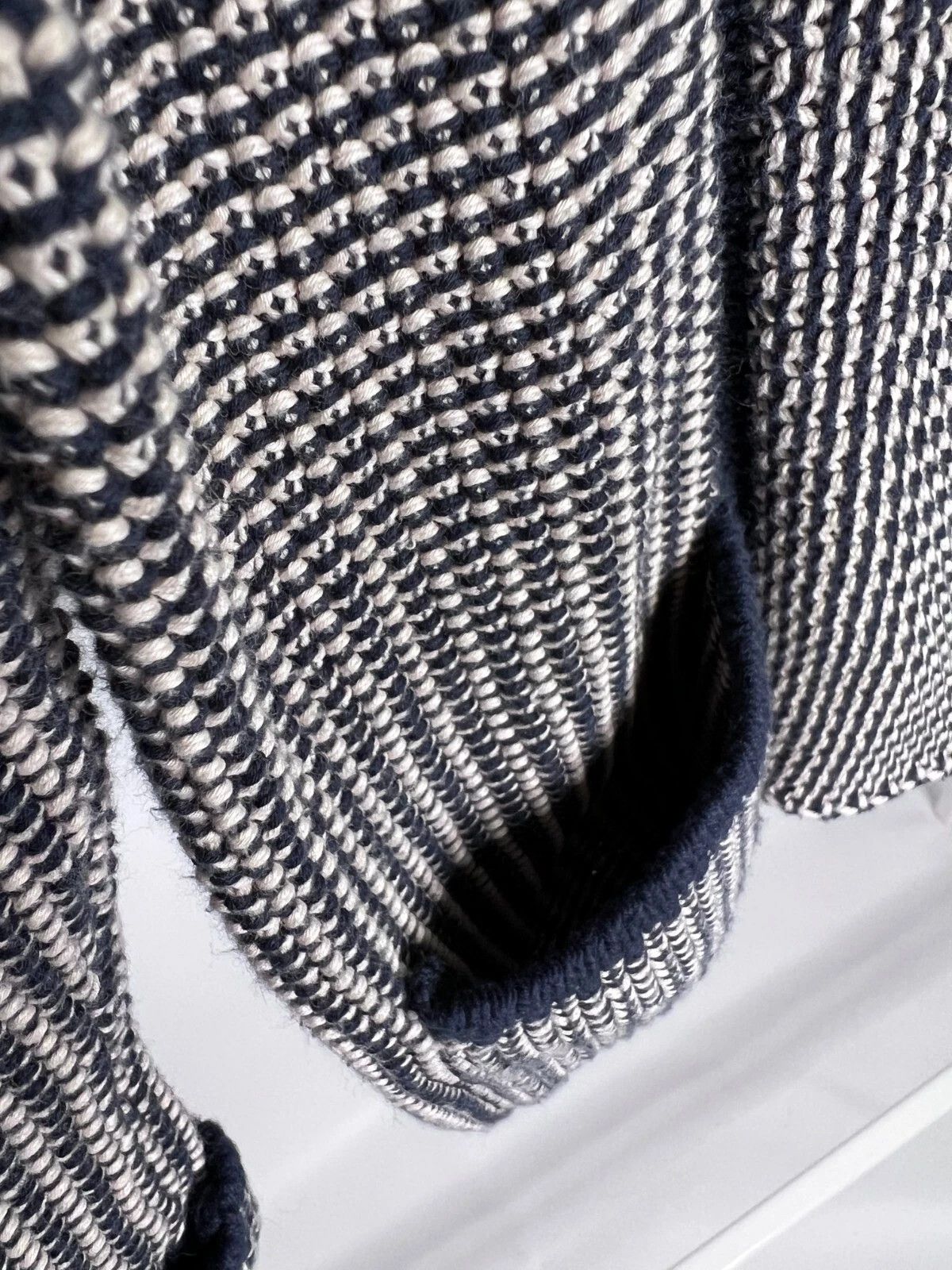 Weekend Max Mara MAX MARA Weekend Knit Blazer Jacket Blue White Striped Size M / US 6-8 / IT 42-44 - 10 Thumbnail