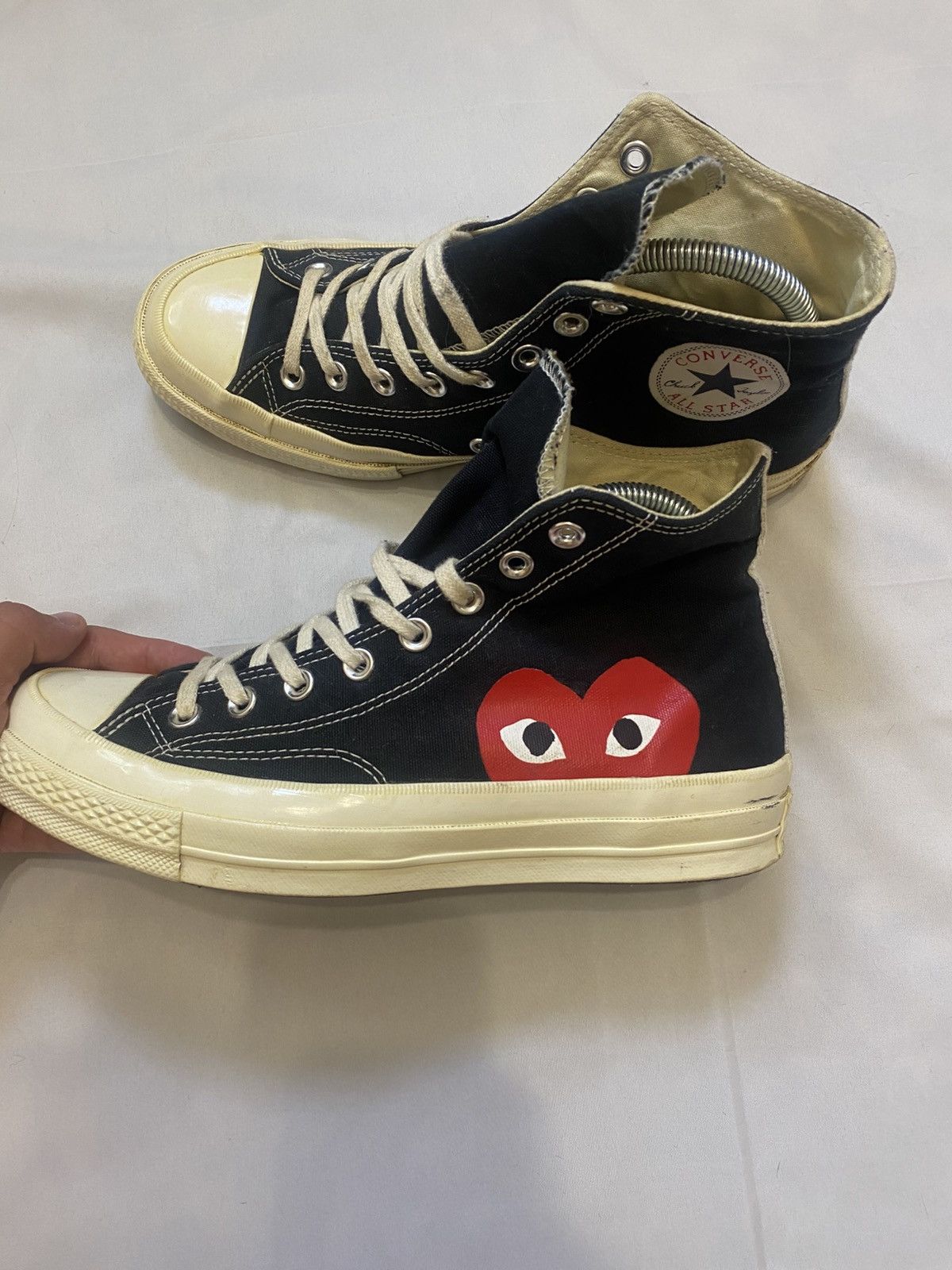 Comme des Garcons PLAY × Converse Converse X Comme Des Garcons Play Chuck 70 Black High US 8 Size US 8 / EU 41 - 3 Thumbnail