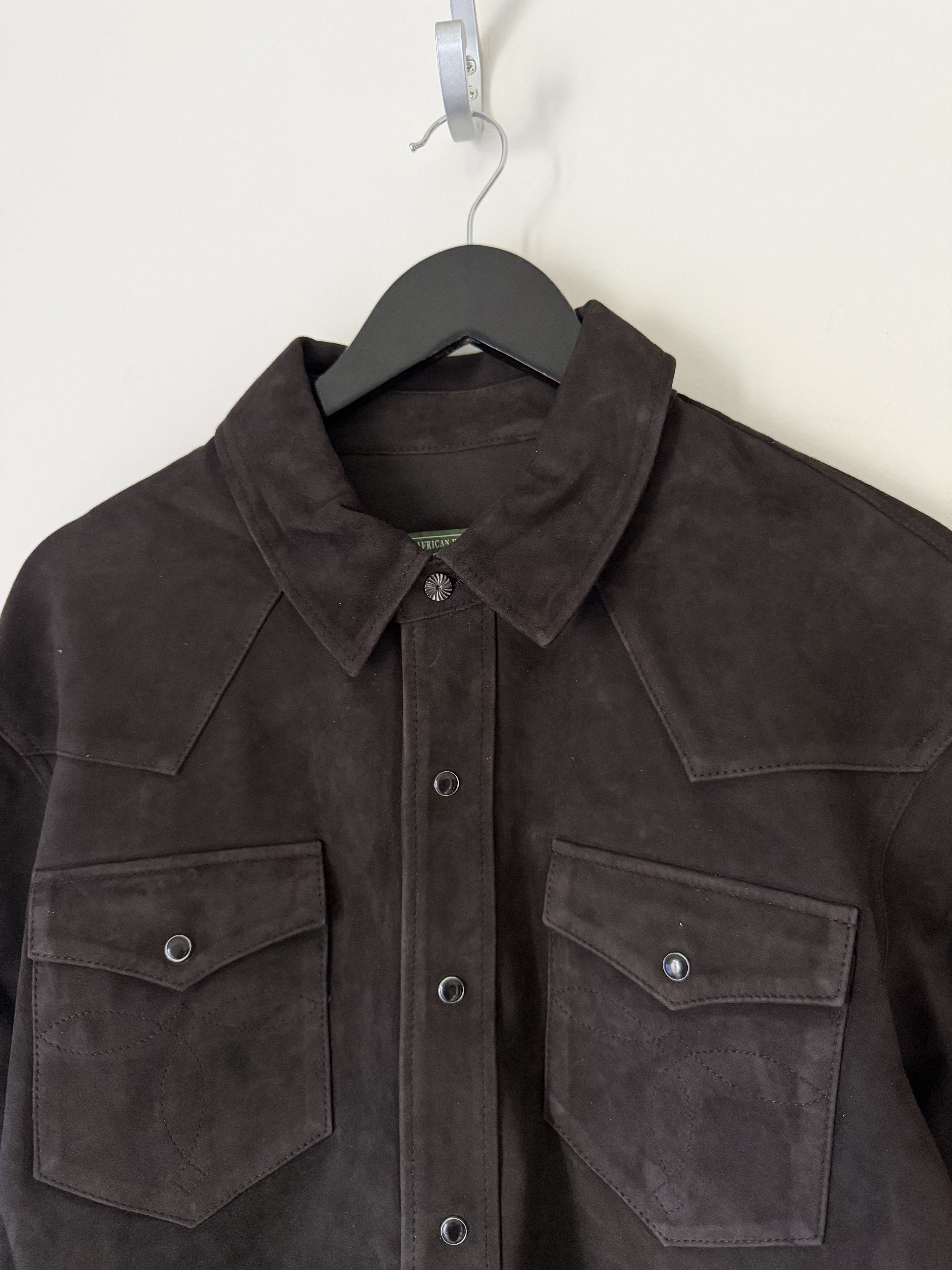 DENIM TEARS Denim Tears Suede Shirt in Coffee Brown Size US L / EU 52-54 / 3 - 2 Thumbnail
