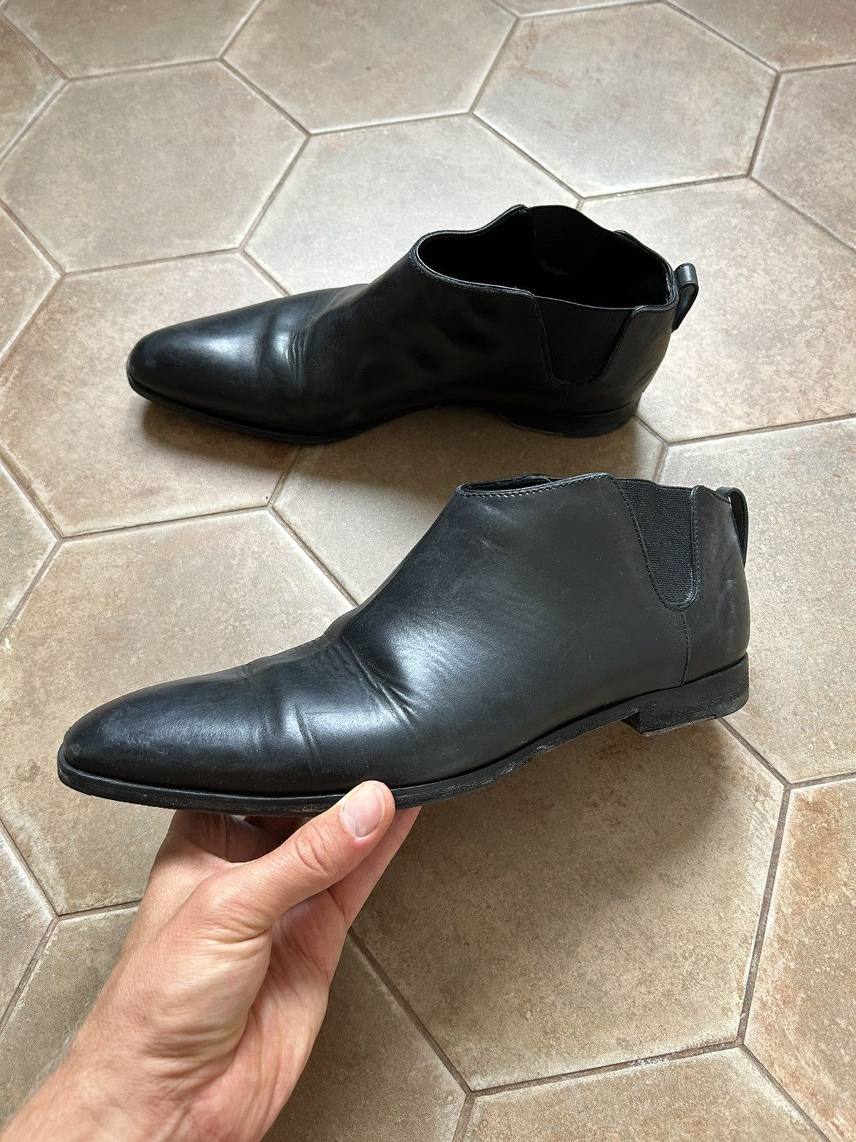 Ermenegildo Zegna × Z Zegna Z Zegna Ermenegildo Genuine Leather Chelsey Boots Size US 9 / EU 42 - 1 Thumbnail