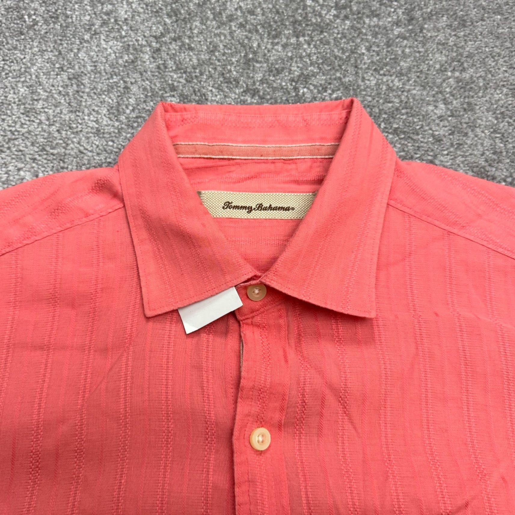 Tommy Bahama Tommy Bahama Shirt Mens Large Pink Button-Down Linen Cotton Vintage? No (NWOT) Size US L / EU 52-54 / 3 - 3 Thumbnail