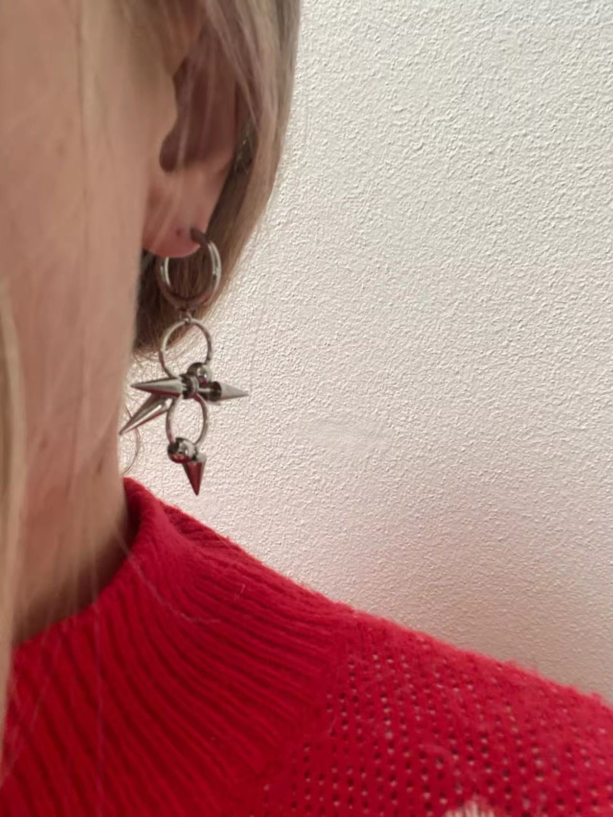 Jewelry Goth Jewelry Rivet Nail Earrings Size ONE SIZE - 8 Thumbnail