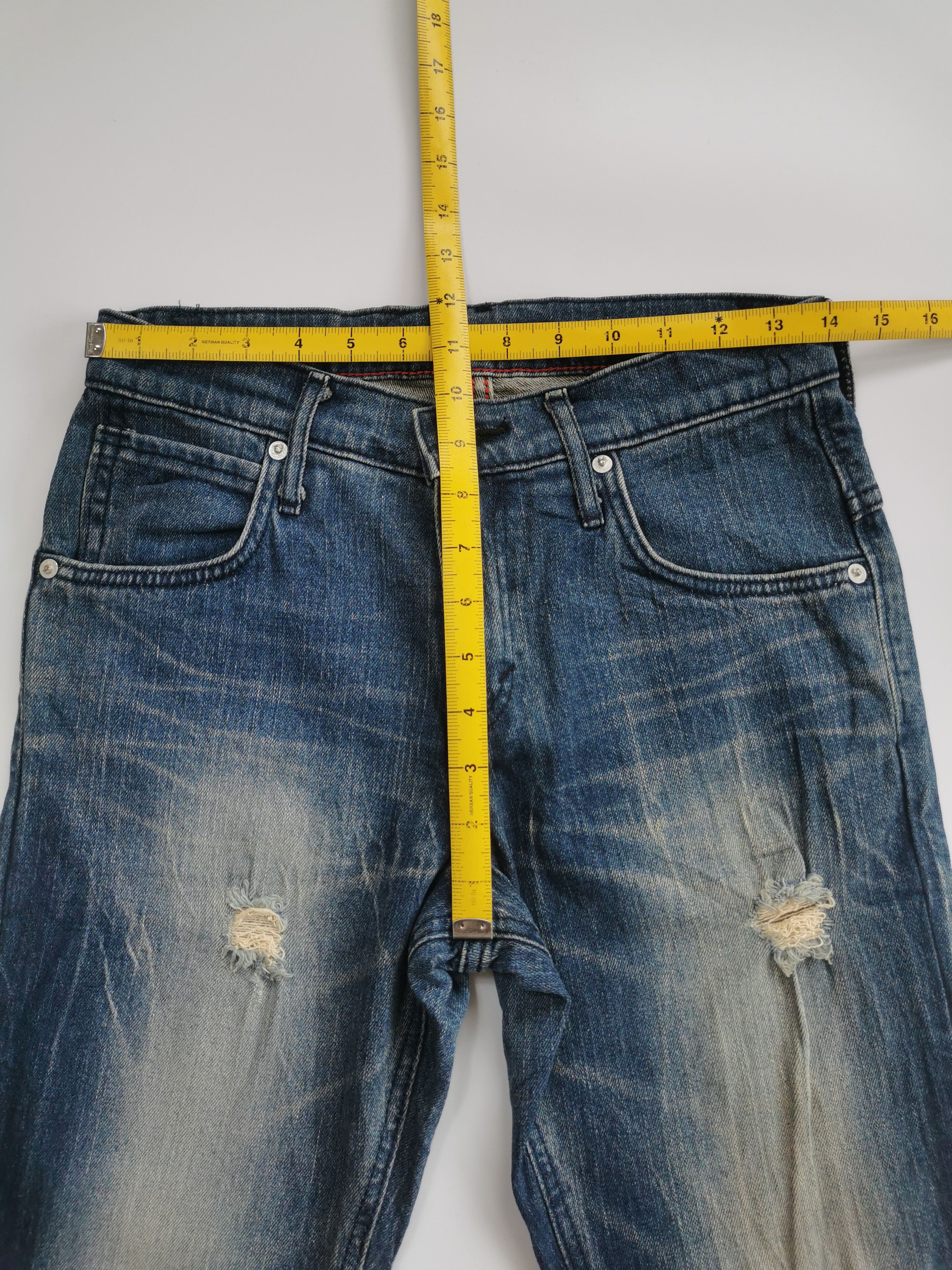 Edwin Edwin Distressed w/design Thunder Denim Jeans Size US 28 / EU 44 - 6 Thumbnail