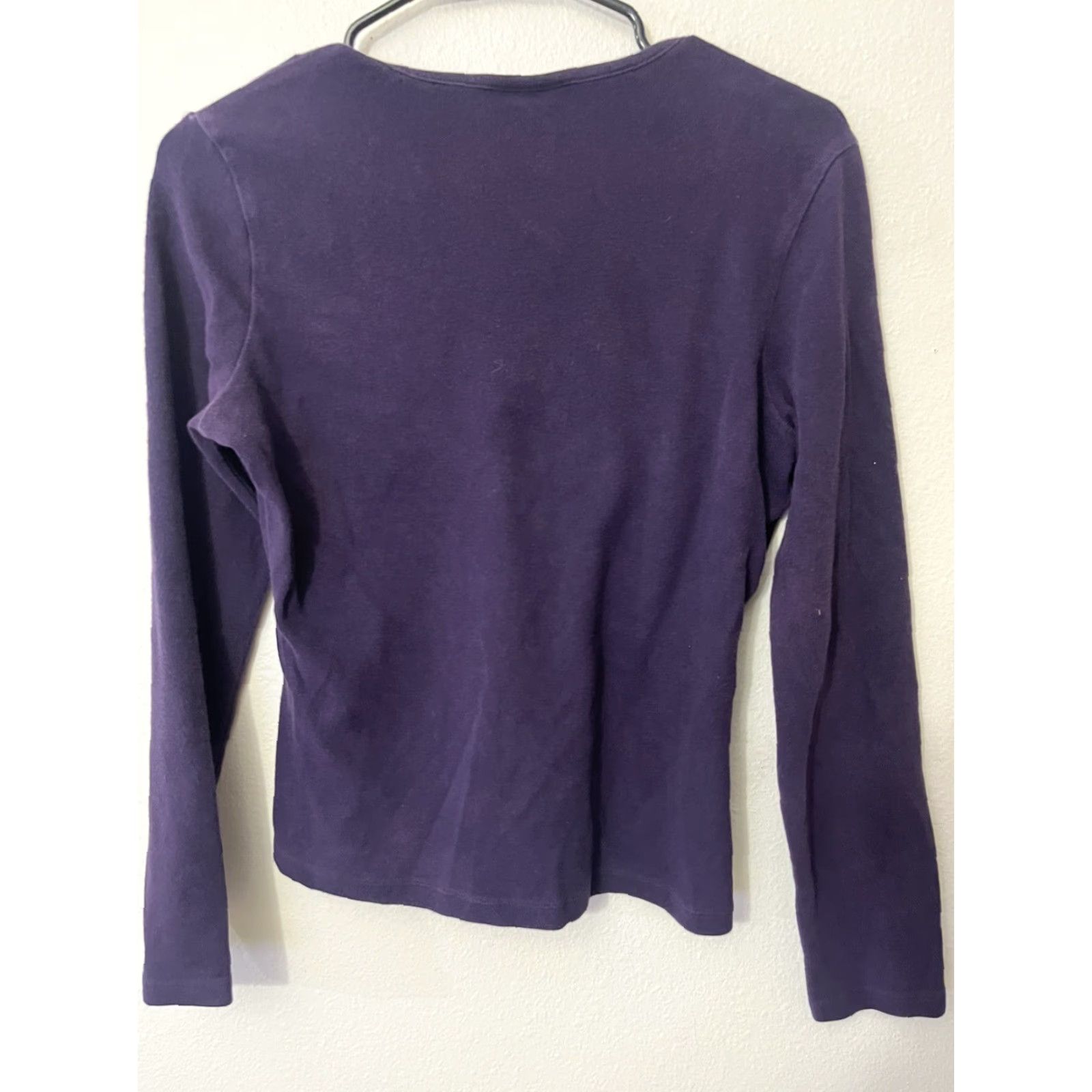 Express EXPRESS Women's V-Neck Sweater Pullover Long Sleeve Size Large Soft Purple Size L / US 10 / IT 46 - 2 Thumbnail