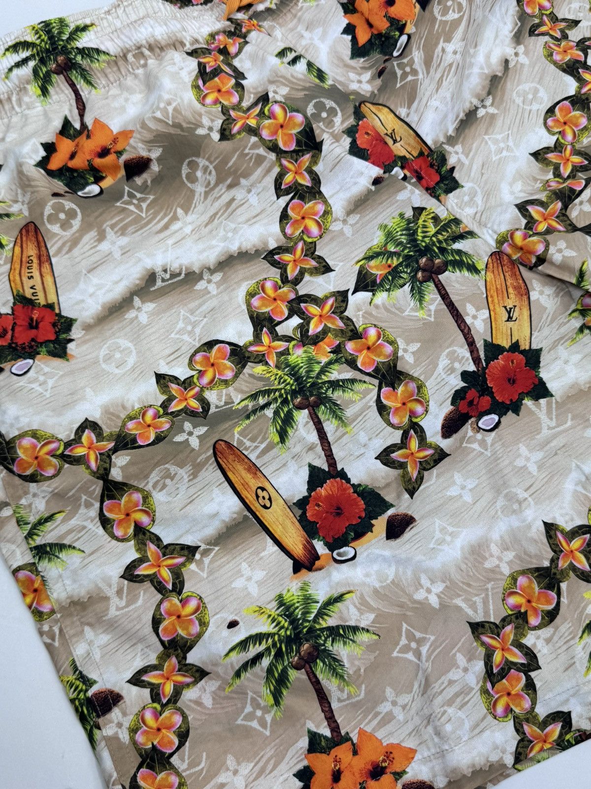 Louis Vuitton MONOGRAM PRINT SWIM SHORTS 1AFRNO Size US 34 / EU 50 - 3 Thumbnail
