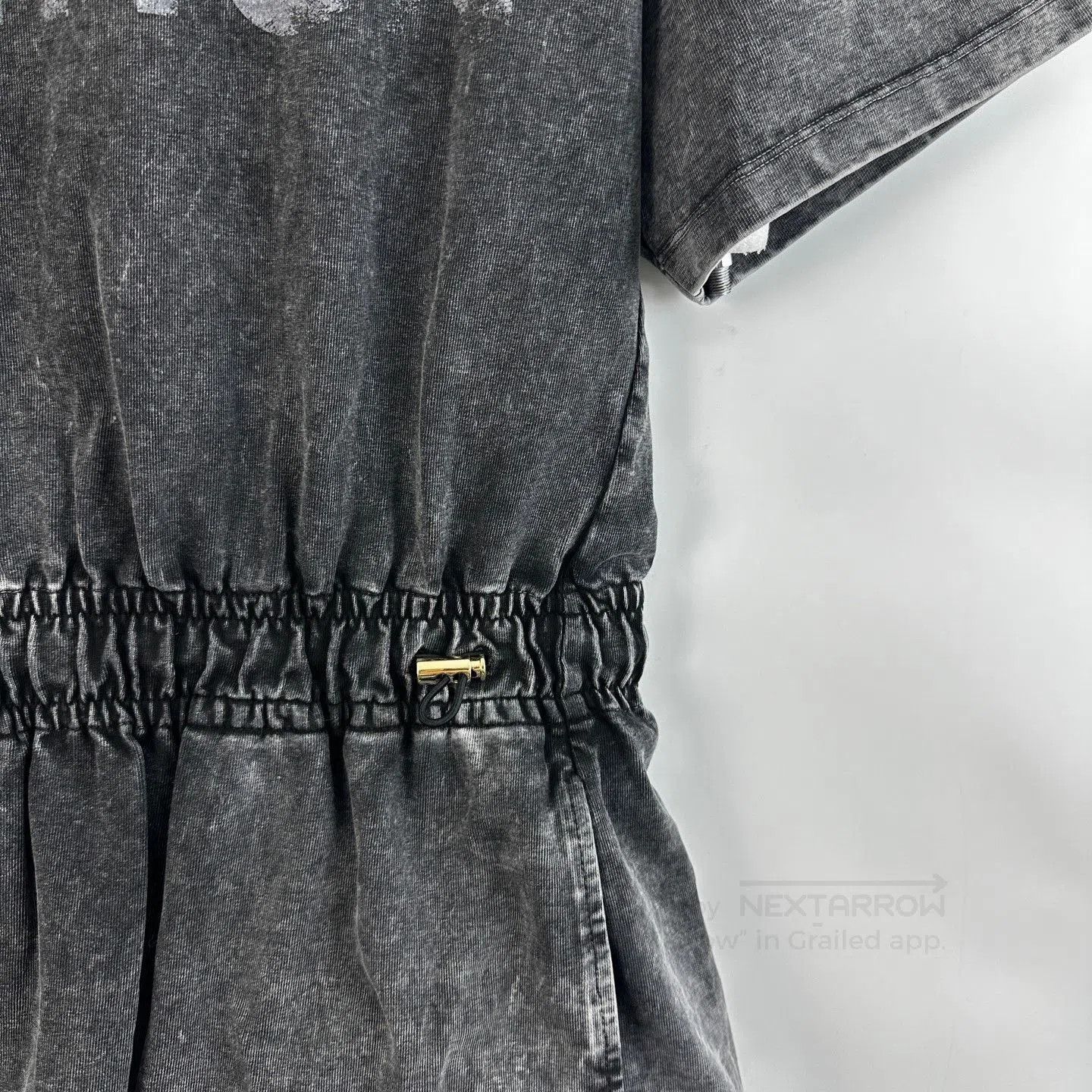 Louis Vuitton Louis Vuitton Gray Washed Waist-Cinched Dress. Size S / US 4 / IT 40 - 4 Thumbnail