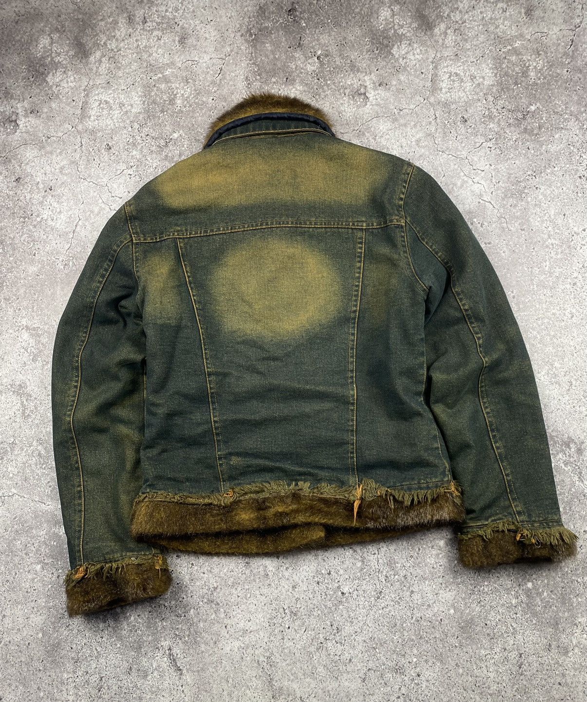 Japanese Brand × Le Grande Bleu (L.G.B.) × Vintage BOXY Fur Collar Denim Jacket Vintage Cropped Y2K 90s Size US S / EU 44-46 / 1 - 11 Thumbnail