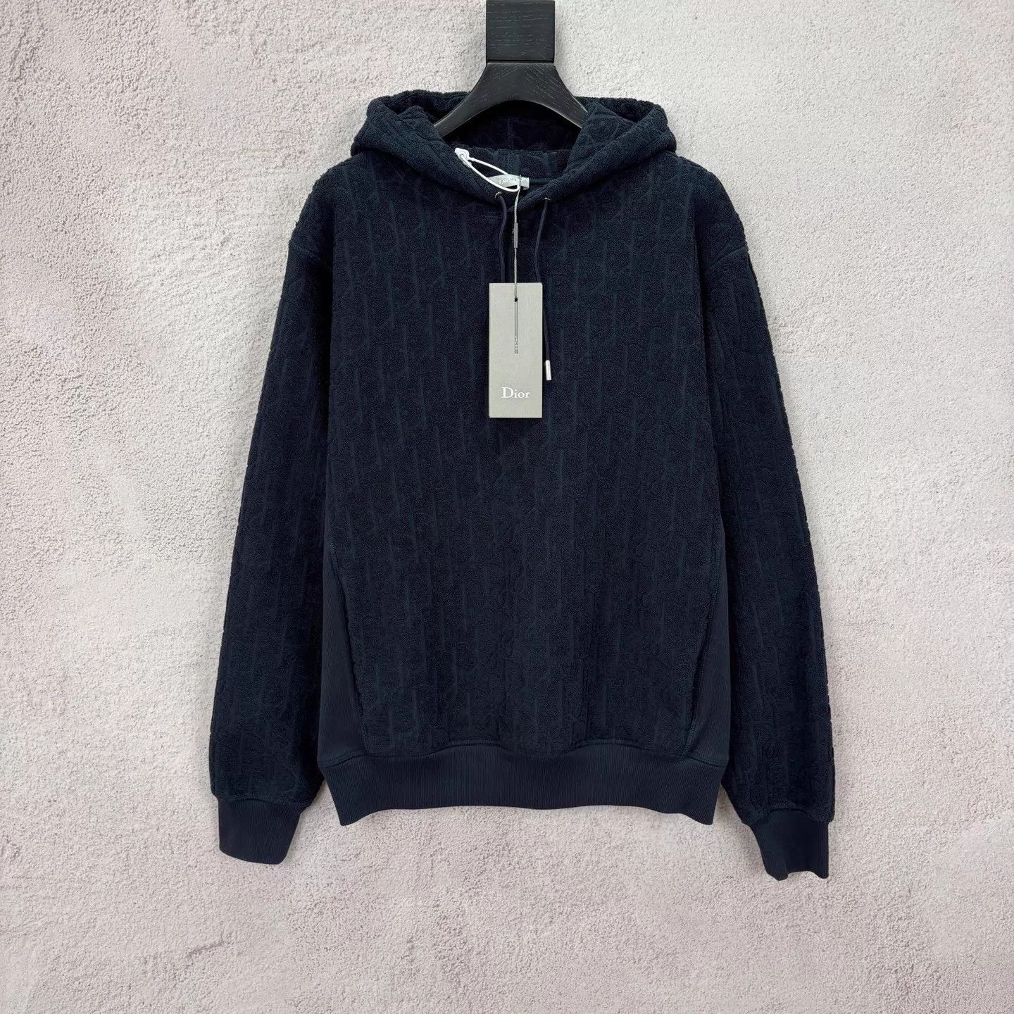 Dior Dior Navy Blue AlloverPrint Terry Hoodie L New Size US L / EU 52-54 / 3 - 1 Thumbnail