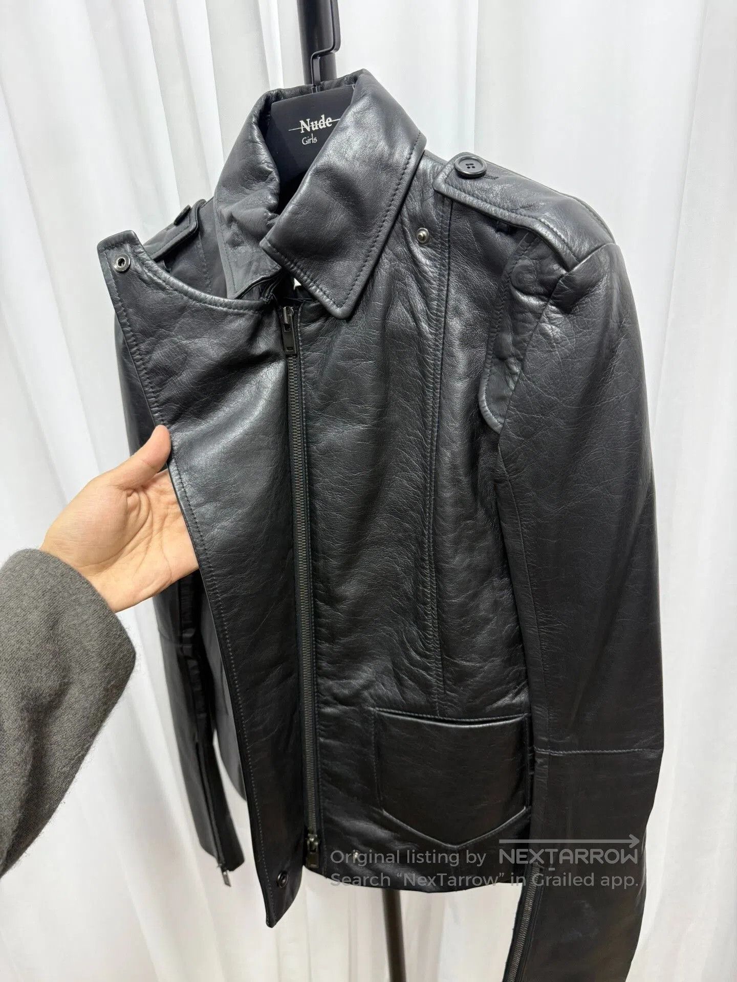 Maison Margiela Maison Margiela Slant Zipper Detachable Sleeves Leather Jac Size US XXS / EU 40 - 3 Thumbnail