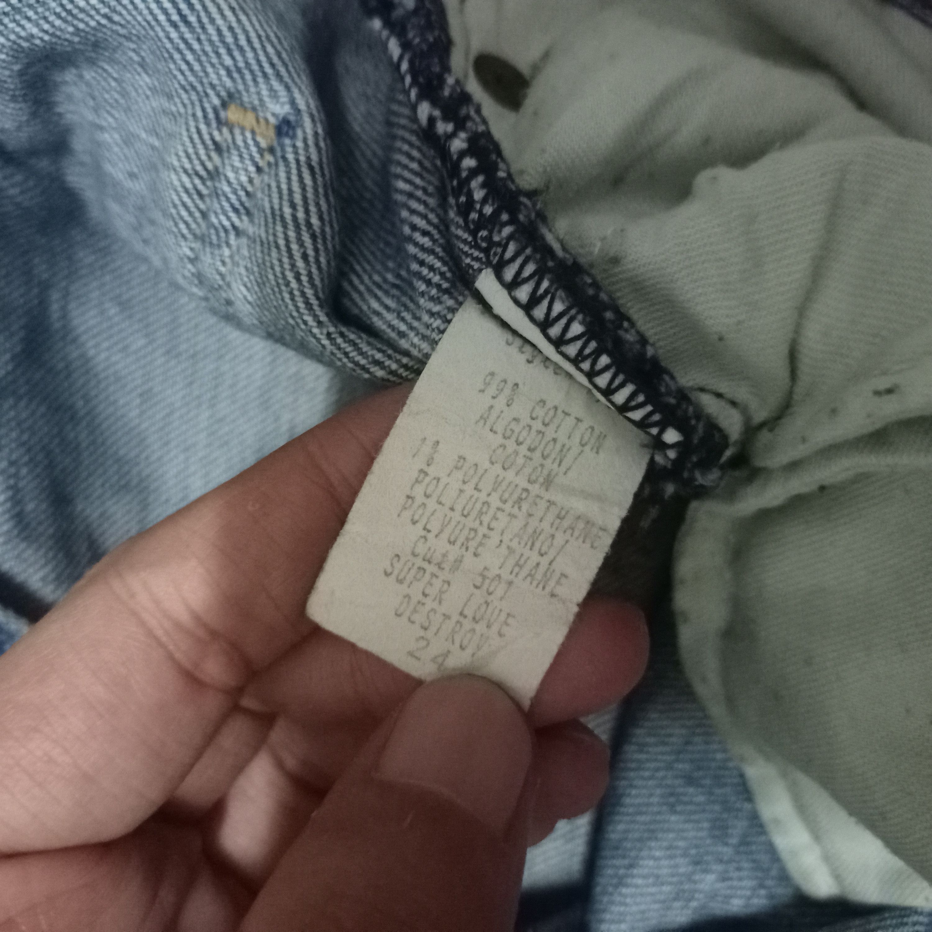 Current/Elliot Vintage USA Current Elliot Blue Wash Distressed Jeans Size US 32 / EU 48 - 10 Thumbnail