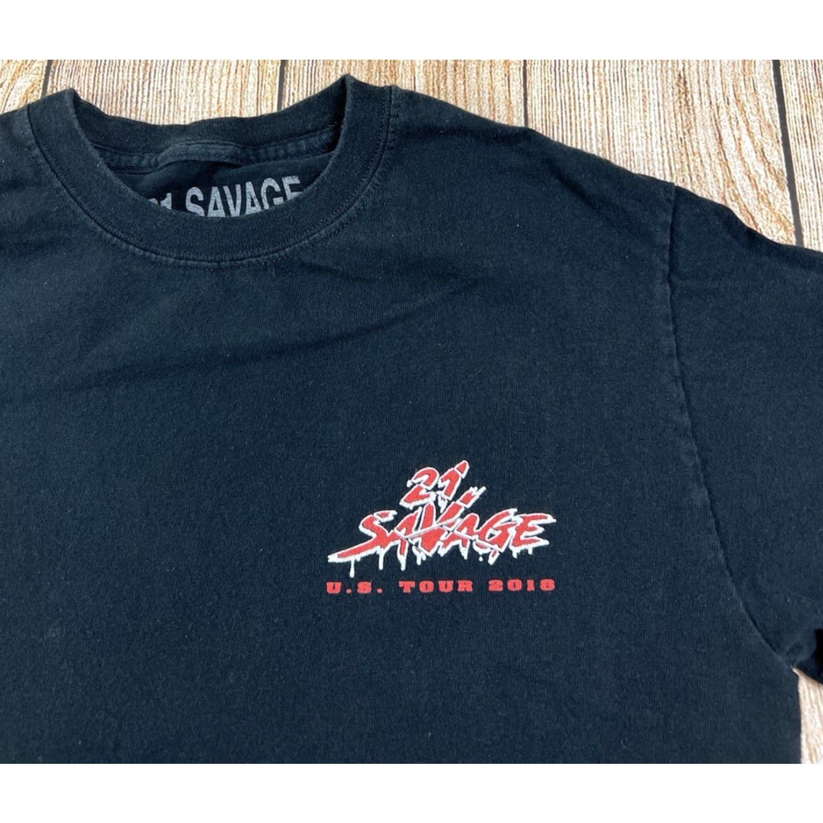 Vintage 21 Savage T-Shirt Black Short Sleeve Graphic Print Music 21 Savage US Tour 2018 Size S Mens Small Shirt Size US S / EU 44-46 / 1 - 3 Thumbnail