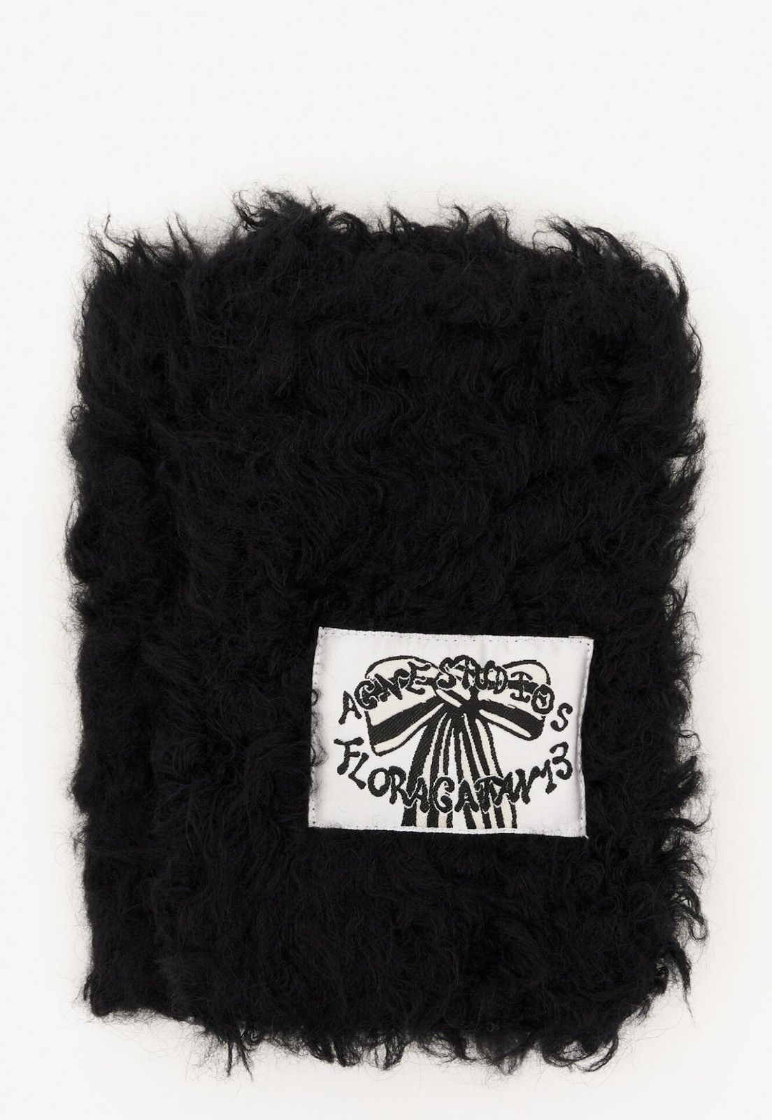 Acne Studios Last Acne Studios Black Alpaca Logo Mittens Size ONE SIZE - 3 Thumbnail