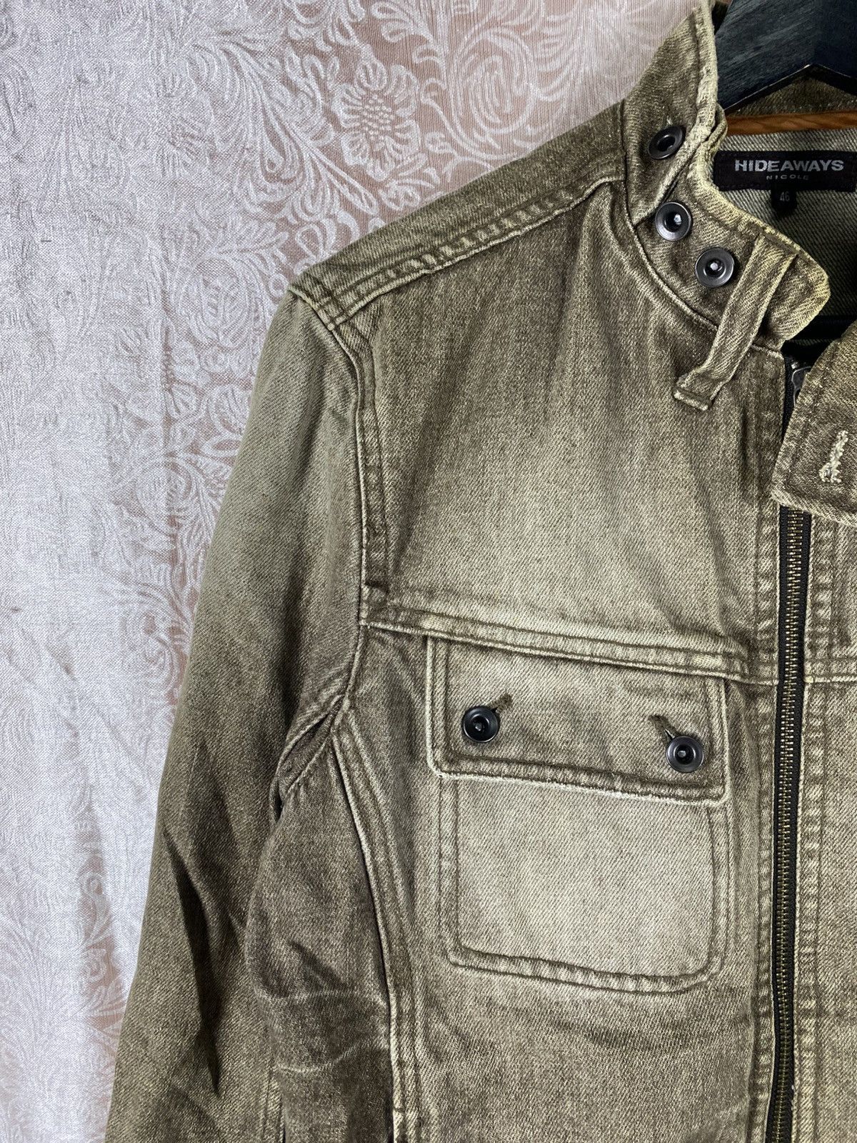 Nicole Club Hideaways Nicole Vintage Denim Jacket Olive Brown Workwear Size US S / EU 44-46 / 1 - 9 Thumbnail