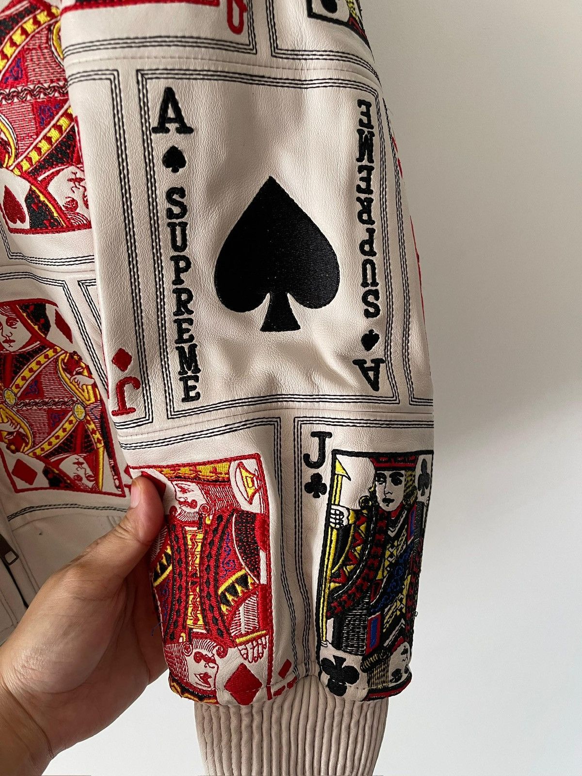 Supreme Court Card Leather Jacket