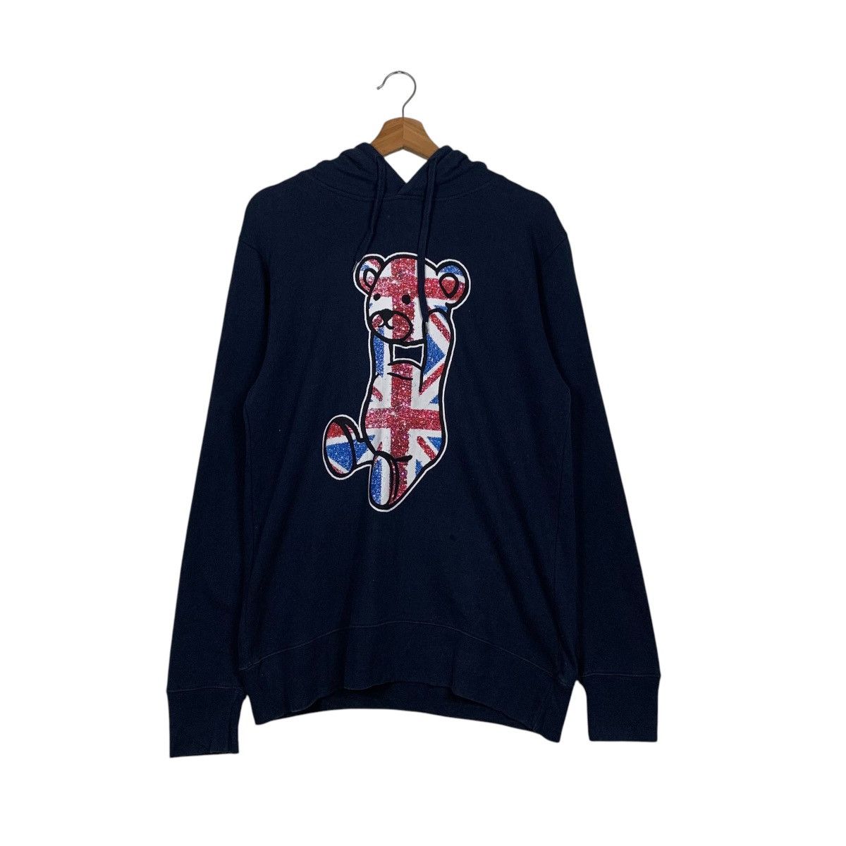 Japanese Brand Teddy Bear Britain Flag Graphics Pullover Hoodies #1788-C79 Size L / US 10 / IT 46 - 10 Thumbnail