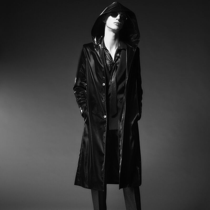 Saint Laurent Paris Saint Laurent Shiny Hooded Coat in Medium Size US M / EU 48-50 / 2 - 1 Thumbnail