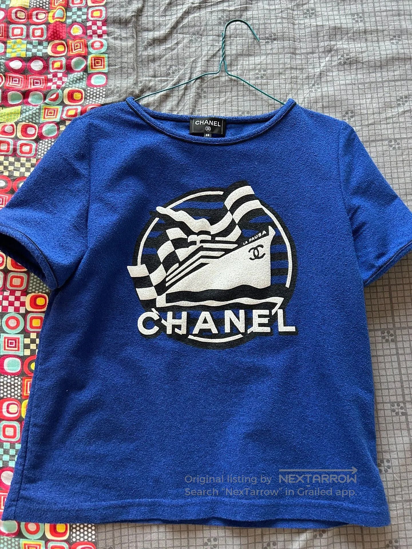 Chanel Chanel Cruise Collection Blue T-shirt. Size US M / EU 48-50 / 2 - 1 Thumbnail