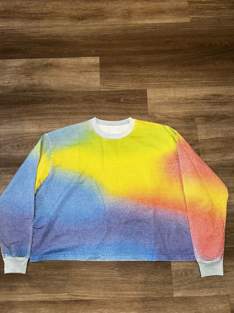 image of Vintage Raspberry Hills Ben & Jerry Long Sleeve in Rainbow, Men's (Size Small)