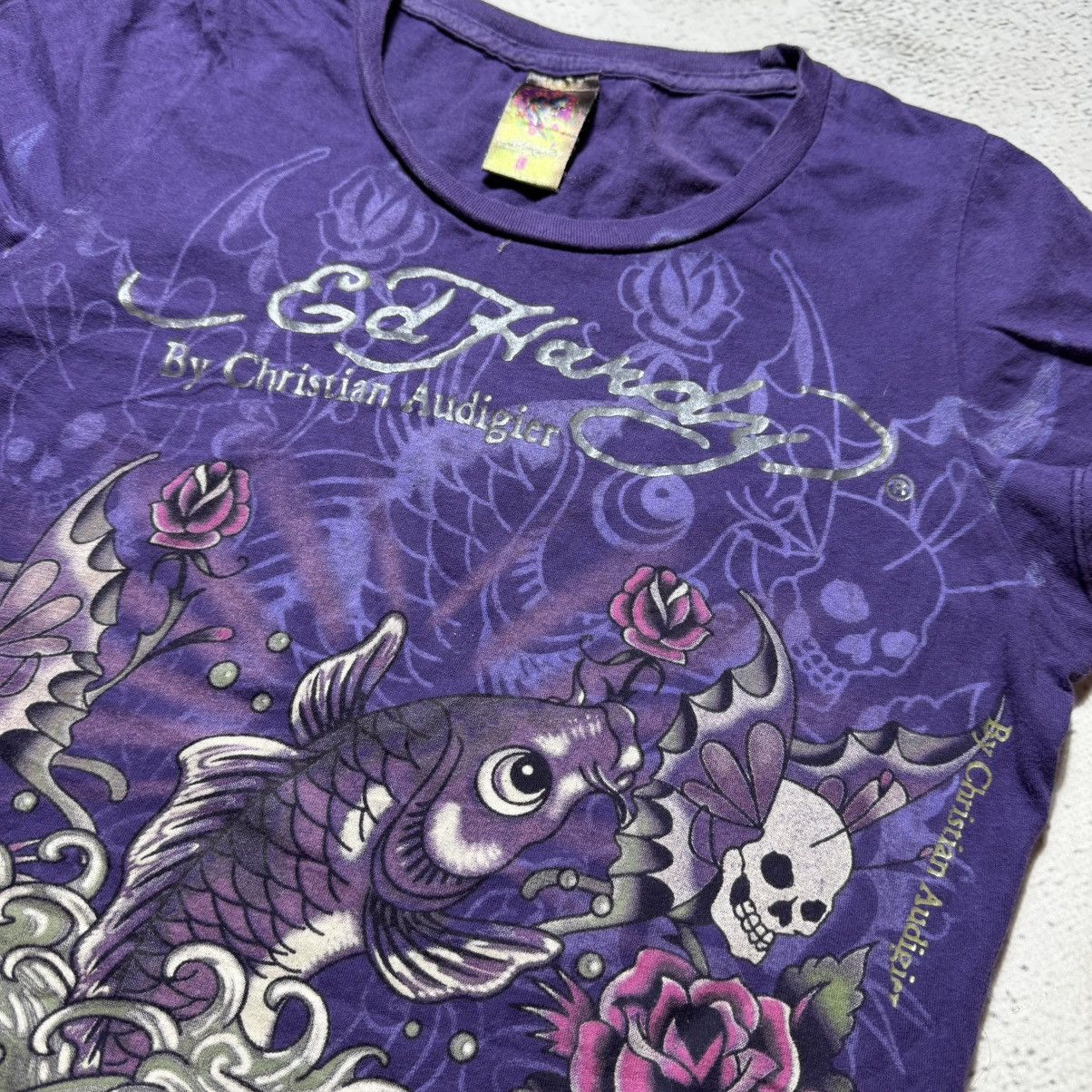 Ed Hardy vintage y2k ed hardy t shirt big logo skeletons logo Size S / US 4 / IT 40 - 5 Thumbnail