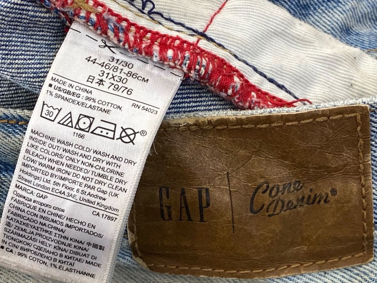 Gap Gap Faded Wash Distressed Style Straight Leg Jeans Size US 33 - 11 Thumbnail