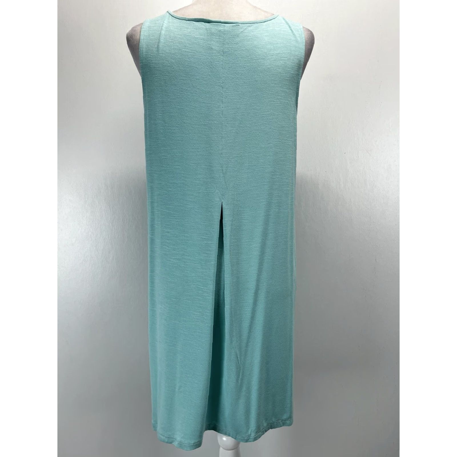 J. Jill J. Jill Tank Dress Womens M Aqua Blue Pockets Comfort Jersey Casual Summer Size M / US 6-8 / IT 42-44 - 3 Thumbnail
