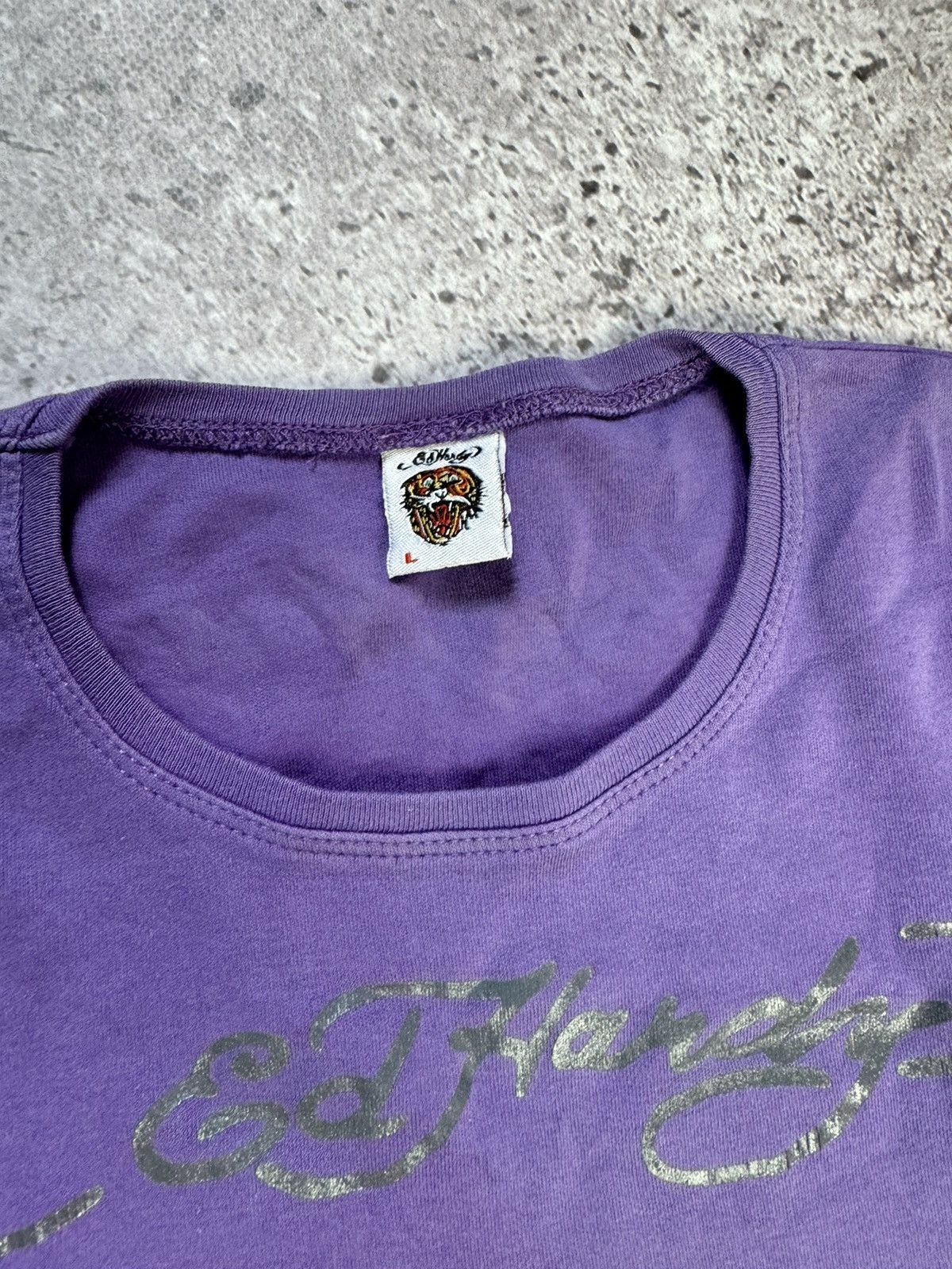 Christian Audigier × Ed Hardy × Vintage Vintage Y2K Ed Hardy T Shirt Women’s Size L / US 10 / IT 46 - 3 Thumbnail
