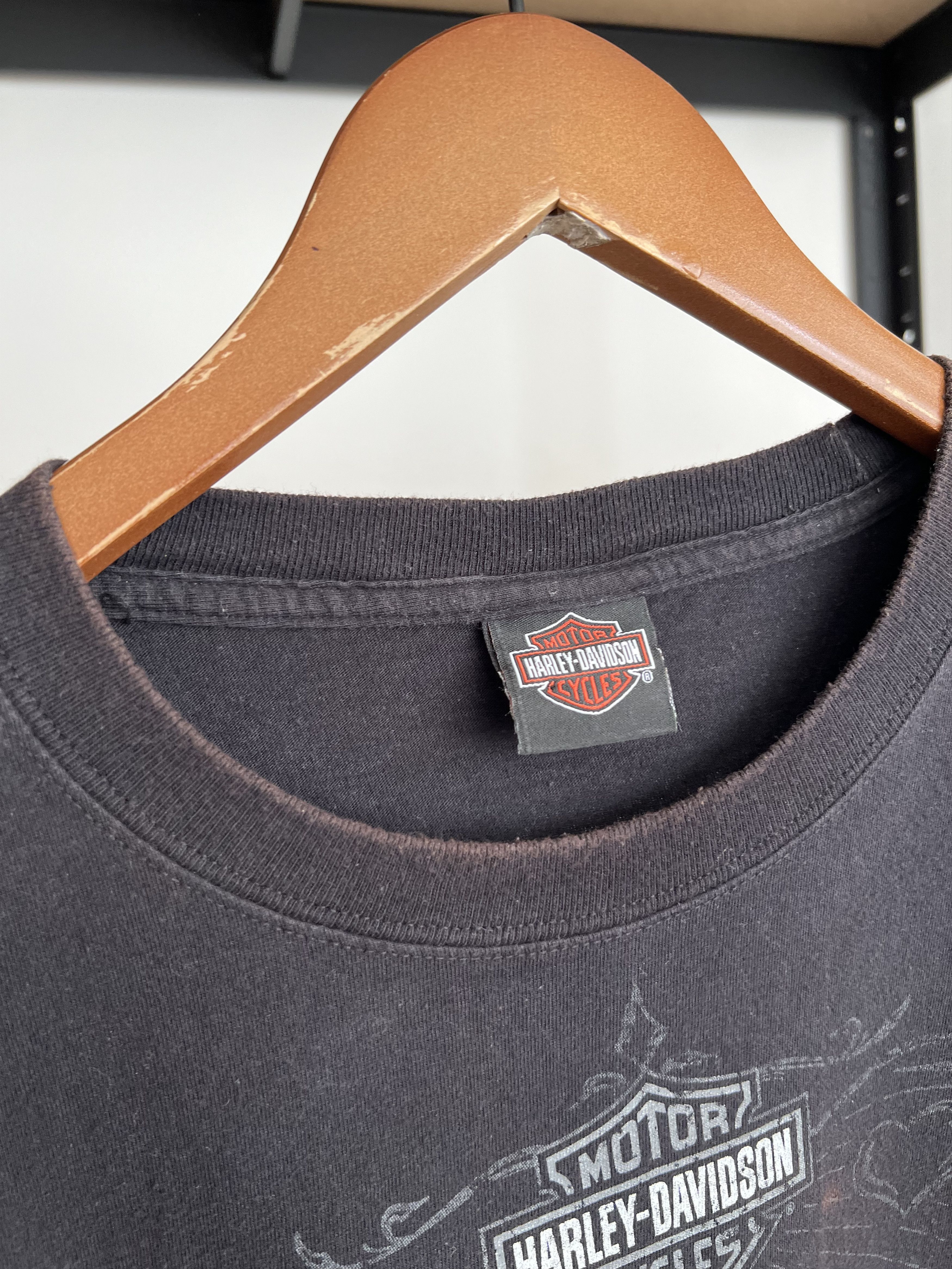 Harley Davidson Vintage 2015 Harley Davidson Motorcycle Snake Skull T-shirt Size US XL / EU 56 / 4 - 13 Thumbnail