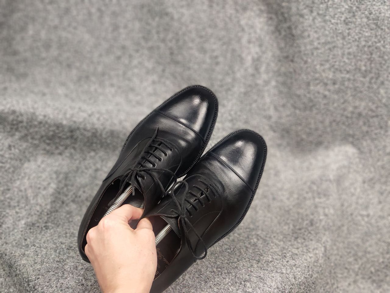 Carmina Carmina Albaladejo Black Calf Leather Cap Toe Oxford shoes Size US 10.5 / EU 43-44 - 15 Thumbnail