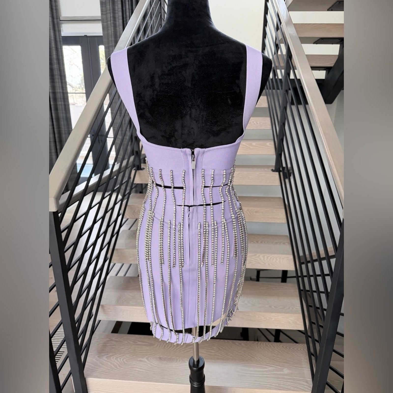 Other New Purple Bandage Rhinestone Fringe Matching Set XS Size S / US 4 / IT 40 - 6 Thumbnail