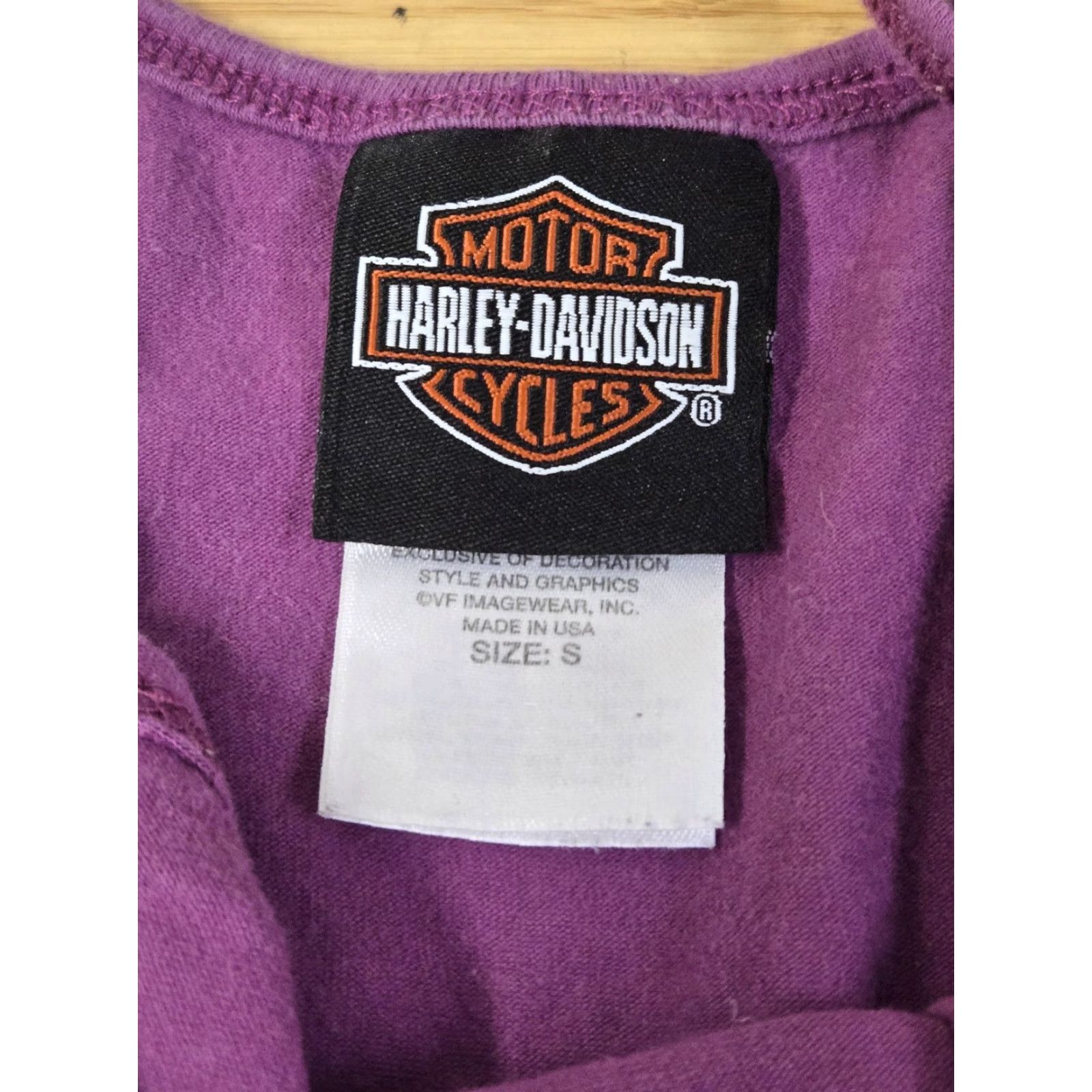 Harley Davidson Harley-Davidson Shirt Womens Small Purple Sierra Vista Arizona Tank Top Crisscross Back Size S / US 4 / IT 40 - 3 Thumbnail