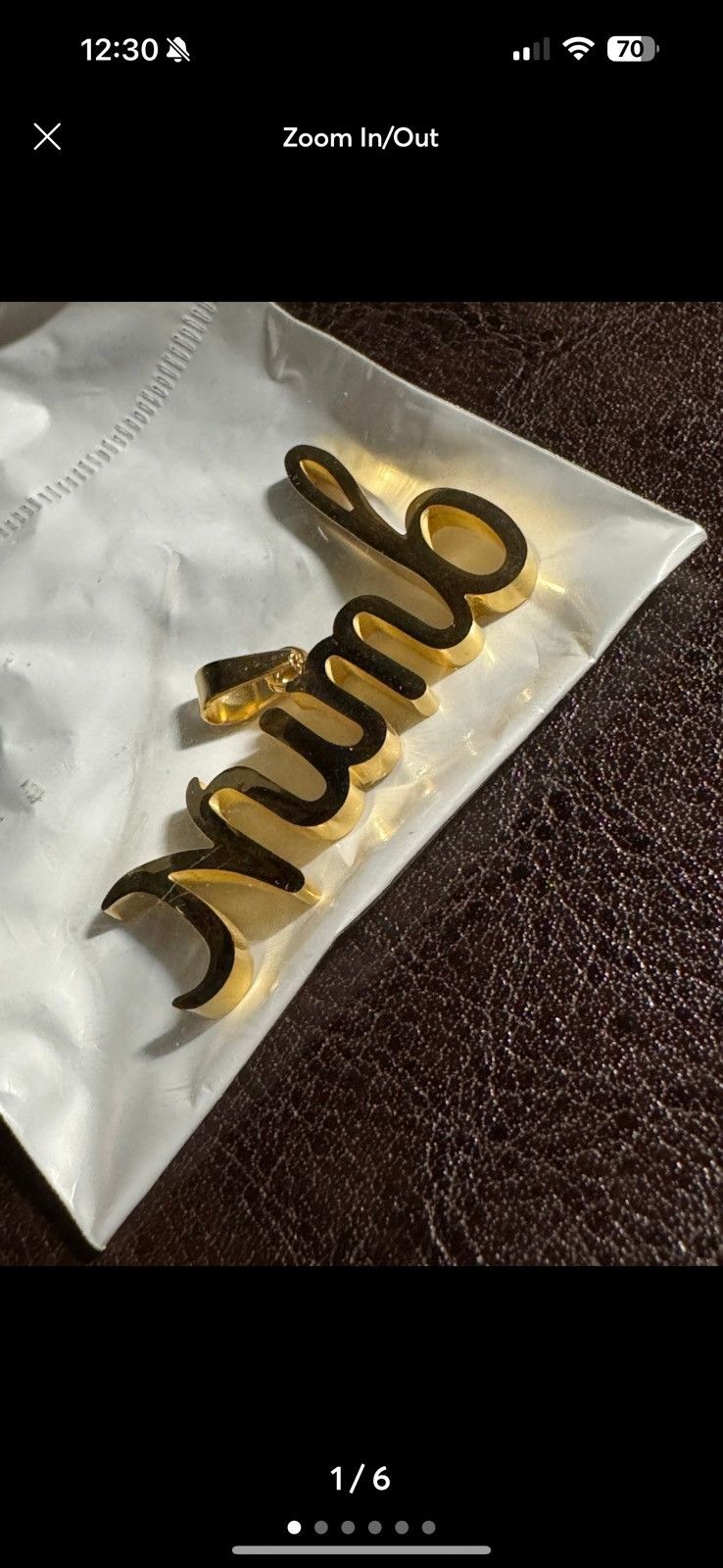 Revenge XXXTentacion Gold NUMB pendant Size ONE SIZE - 1 Thumbnail