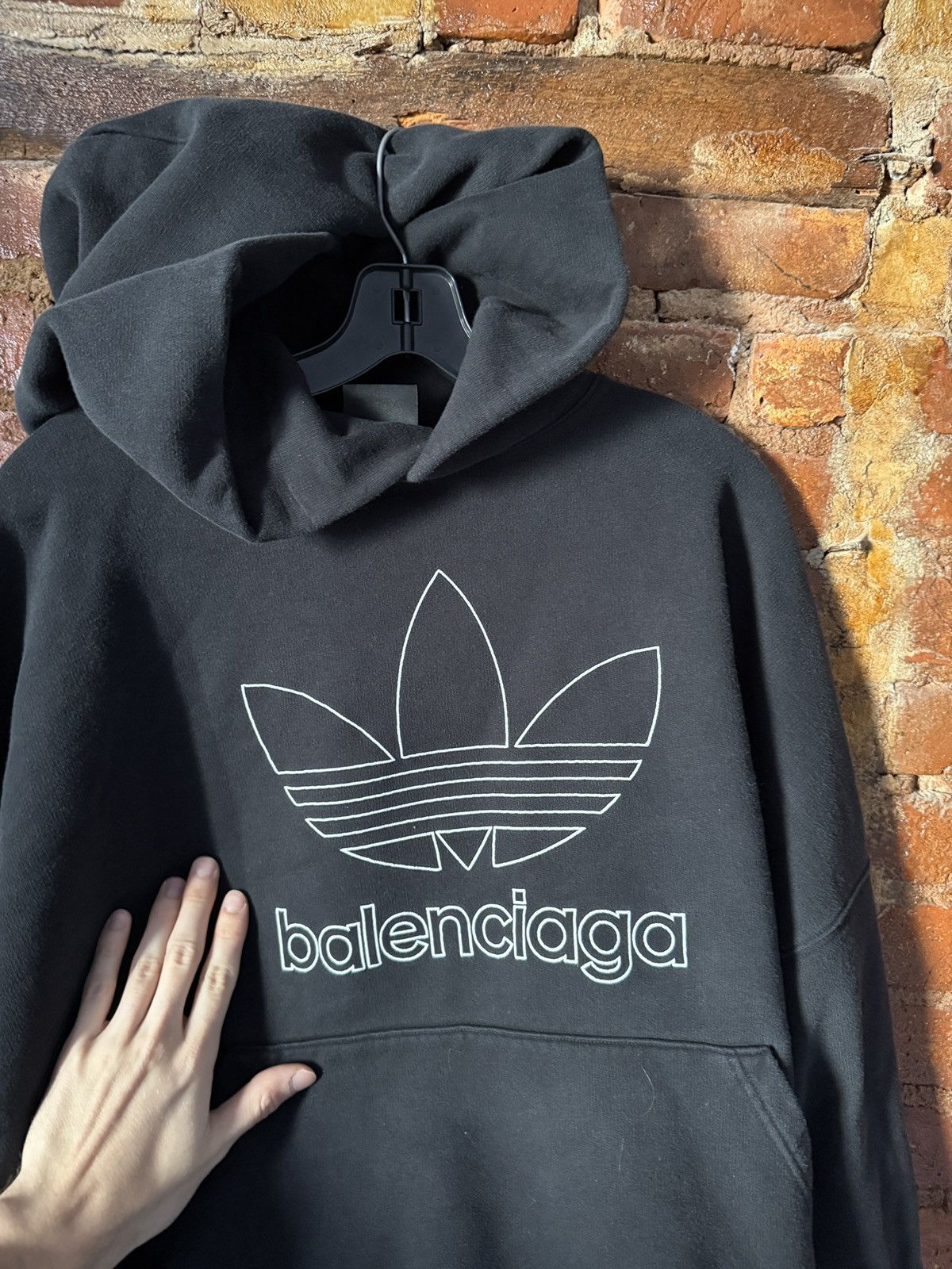 Adidas × Balenciaga New! 🥊 Balenciaga Adidas Embroidered Hoodie Size US M / EU 48-50 / 2 - 2 Thumbnail