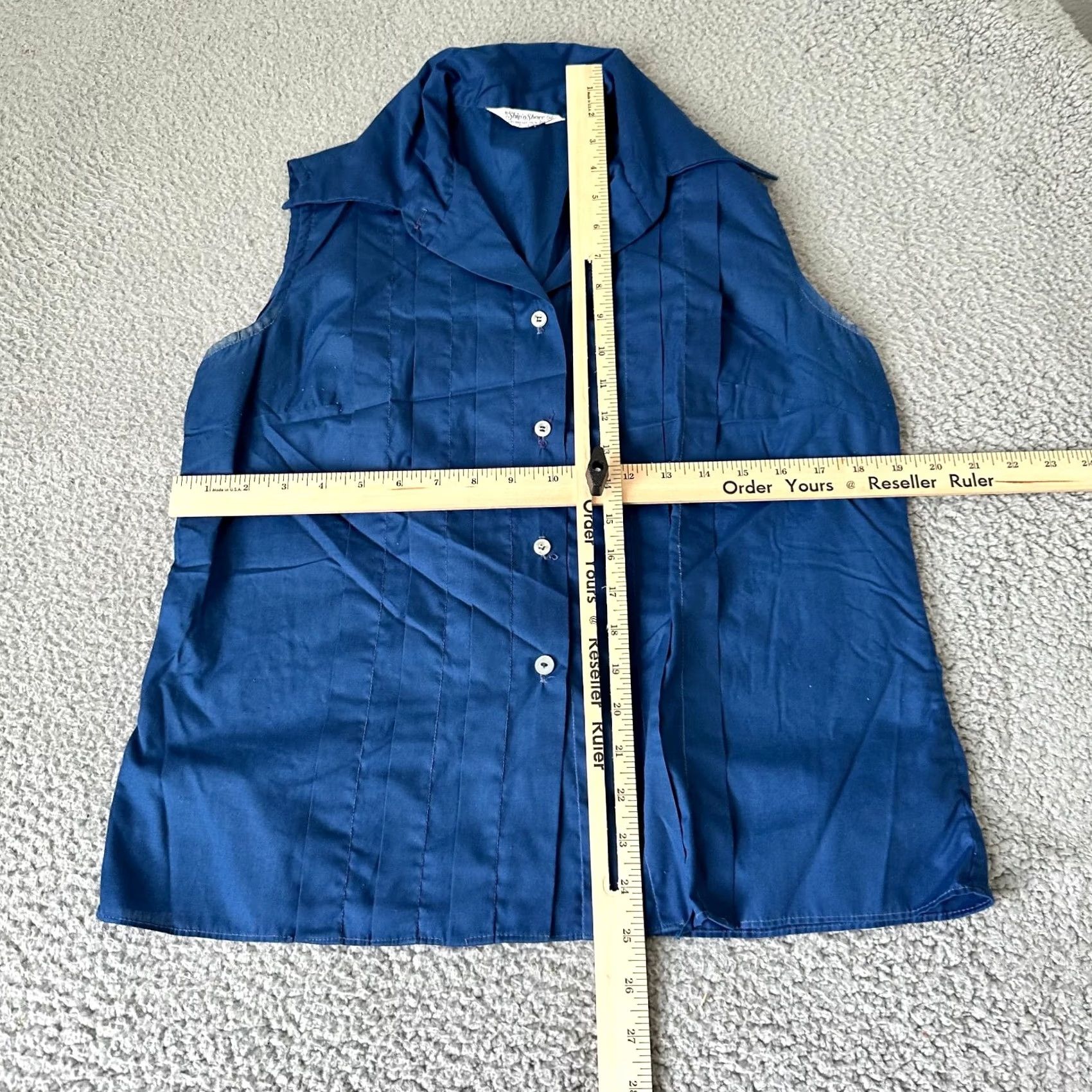 Vintage VINTAGE Shirt Womens 38 Blue Ship Shore Button 70s Disco Casual Laides Size XS / US 0-2 / IT 36-38 - 5 Thumbnail