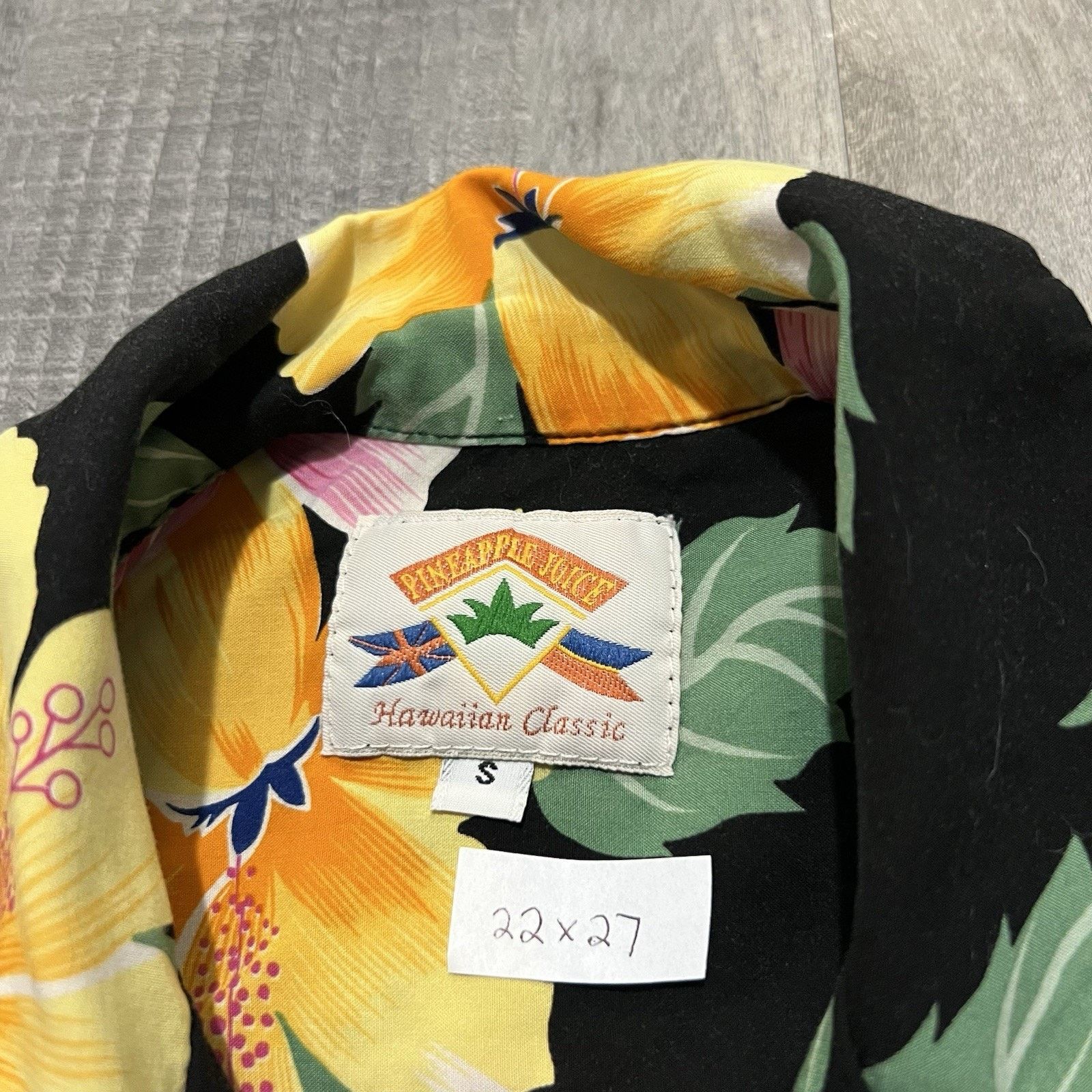 Pineapple Connection VTG Pineapple Juice Hawaiian Black Floral Rayon Shirt Beach Size US S / EU 44-46 / 1 - 5 Thumbnail