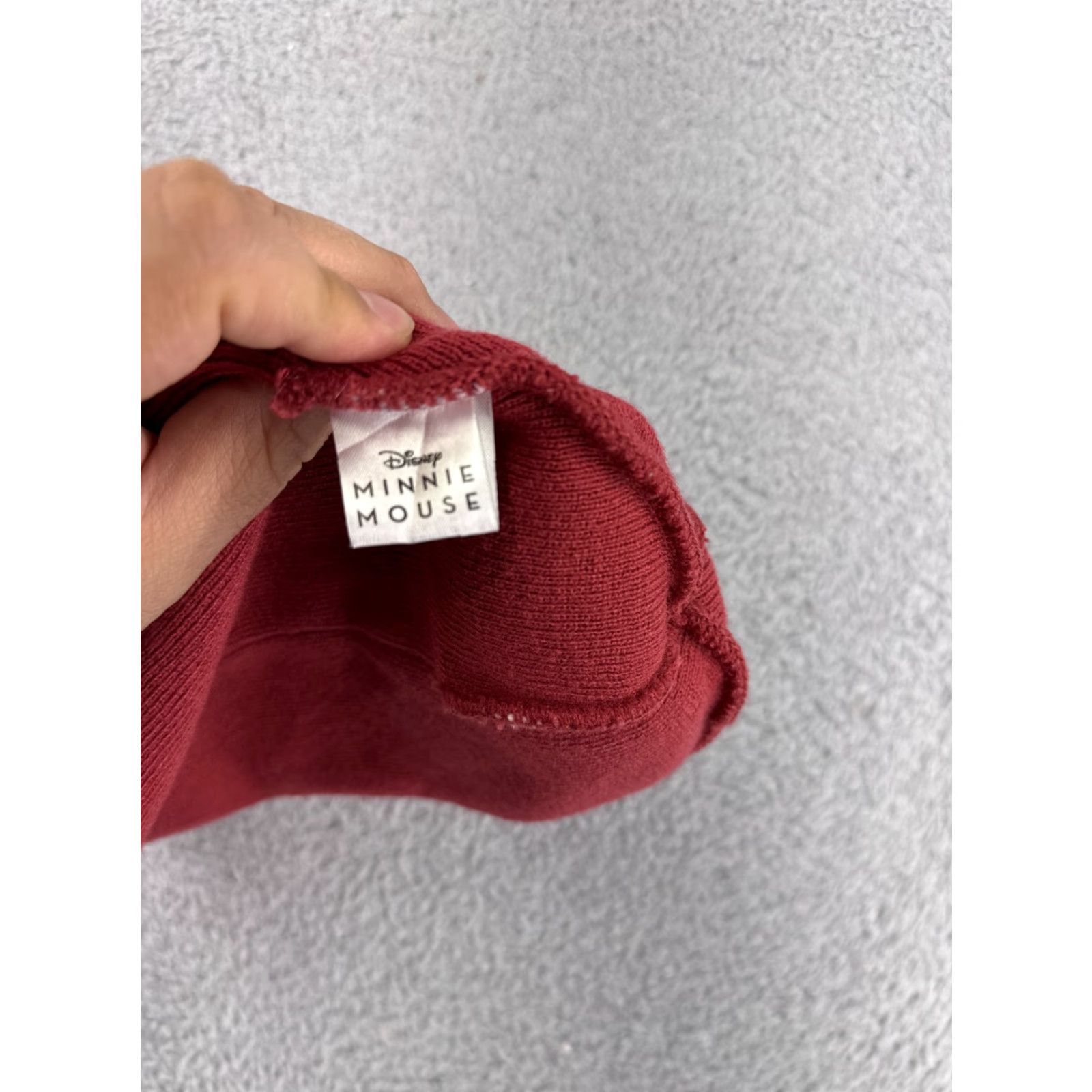 Disney Disney Minnie Mouse Beanie Toque Adult One Size Red Pink Beige Knit Pom Winter Size ONE SIZE - 5 Thumbnail